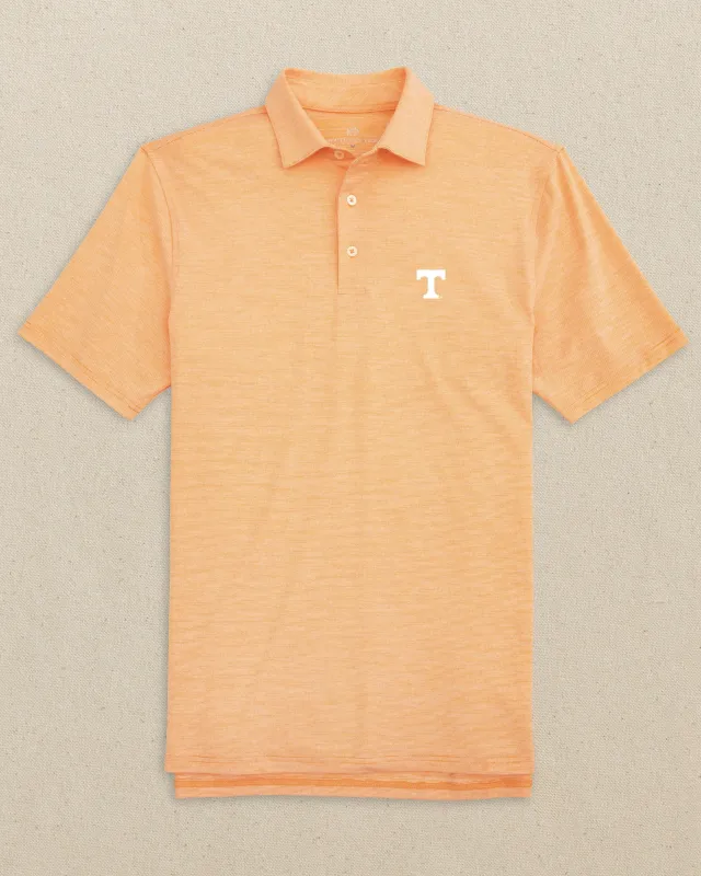 Tennessee Vols White "T" Driver Spacedye Polo Shirt sold by Southern Tide
