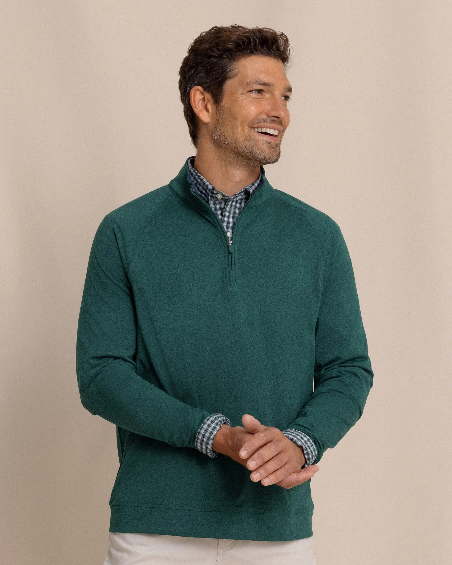 Cruiser Heather Quarter Zip Pullover - Heather Salt Meadow sold by Southern Tide product image thumbnail 3