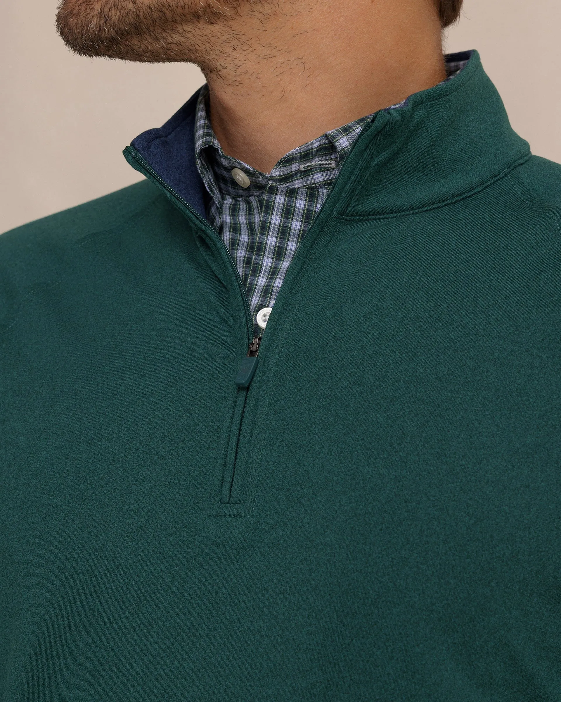 Cruiser Heather Quarter Zip Pullover - Heather Salt Meadow sold by Southern Tide product image thumbnail 2