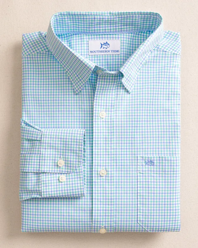Charleston Summerton Plaid Sport Shirt - Turtle Green sold by Southern Tide
