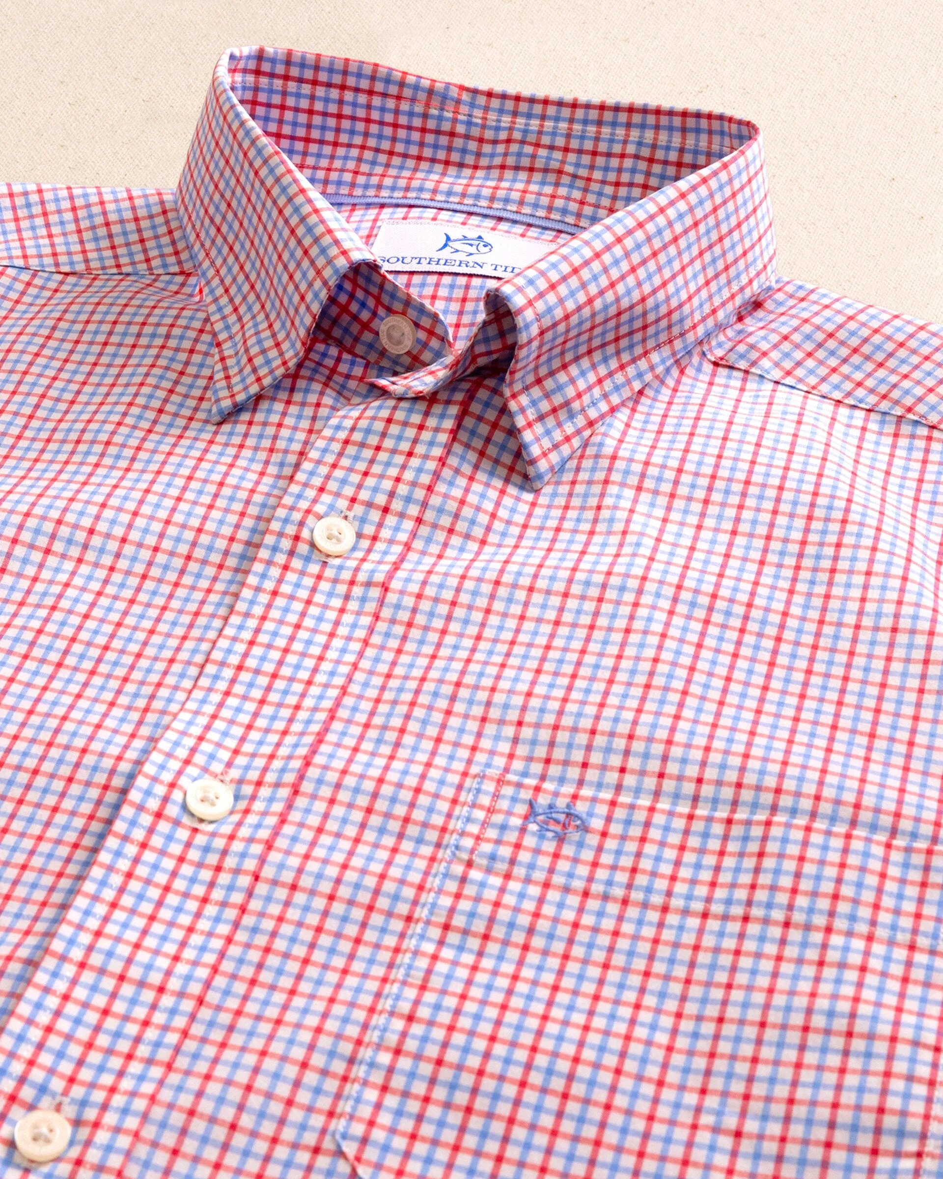 Charleston Summerton Plaid Sport Shirt - Snapper sold by Southern Tide product image thumbnail 4