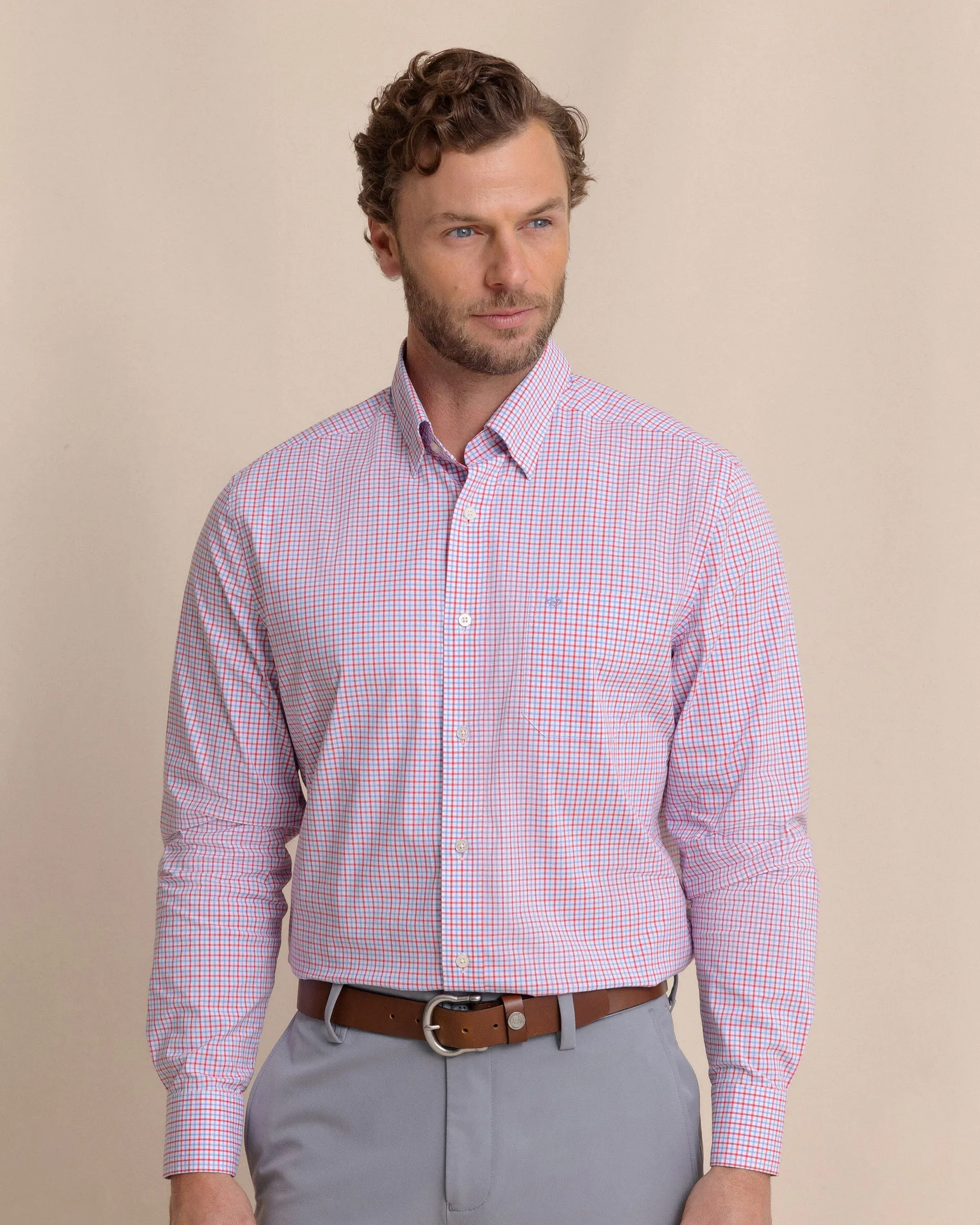 Charleston Summerton Plaid Sport Shirt - Snapper sold by Southern Tide product image thumbnail 3