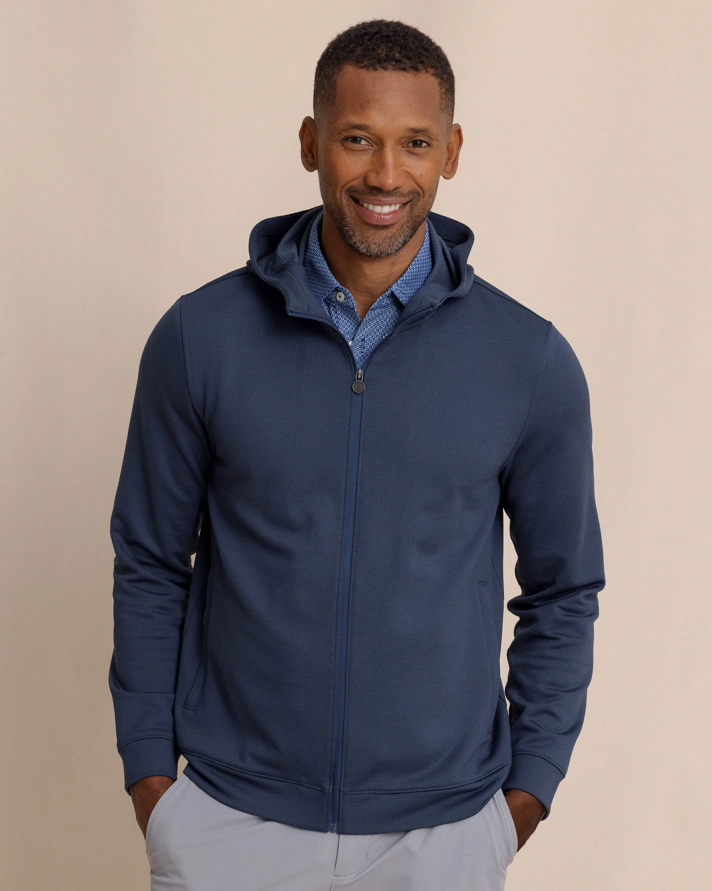 Schooner Full-Zip Hoodie - Dress Blue sold by Southern Tide
