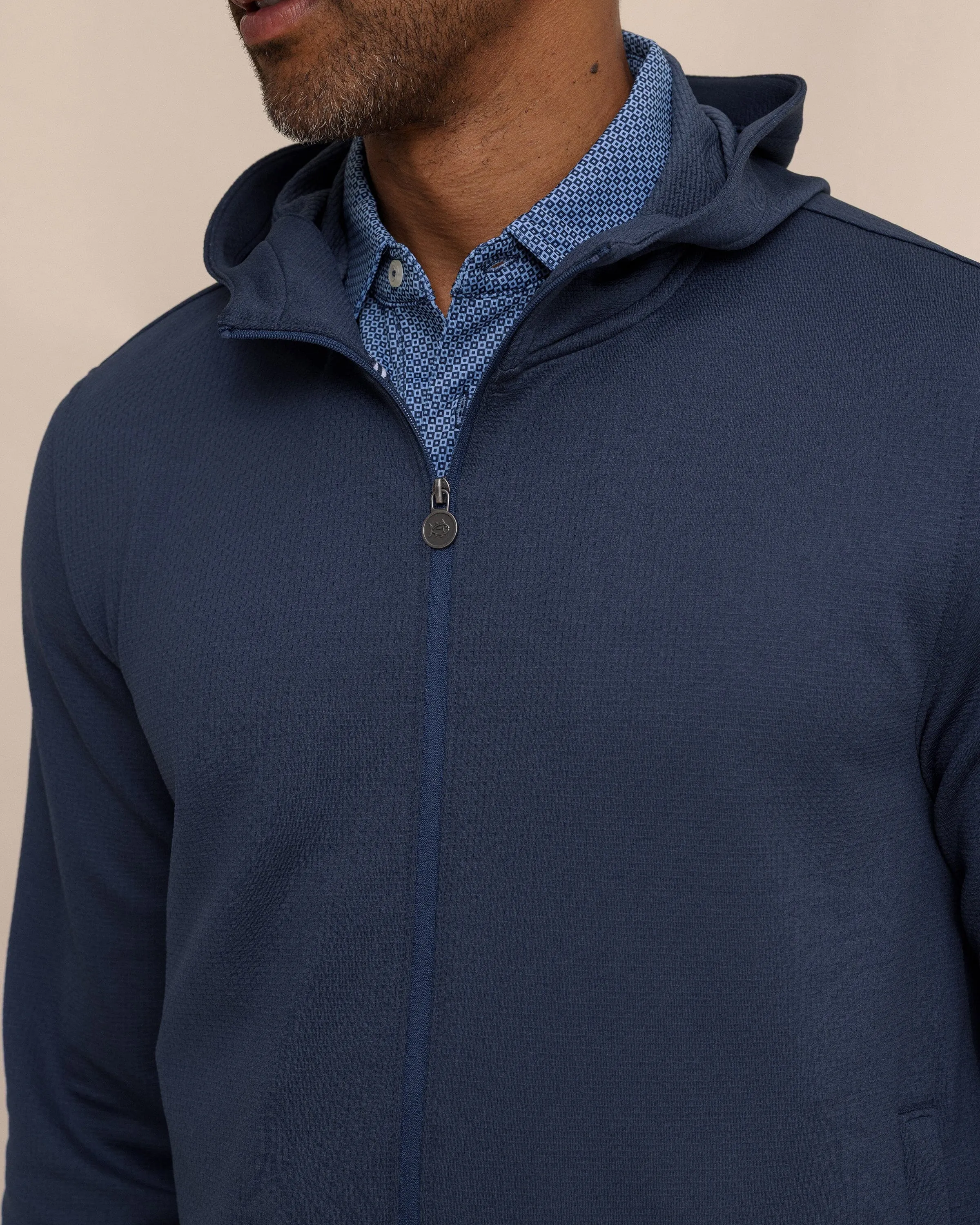 Schooner Full-Zip Hoodie - Dress Blue sold by Southern Tide product image thumbnail 3