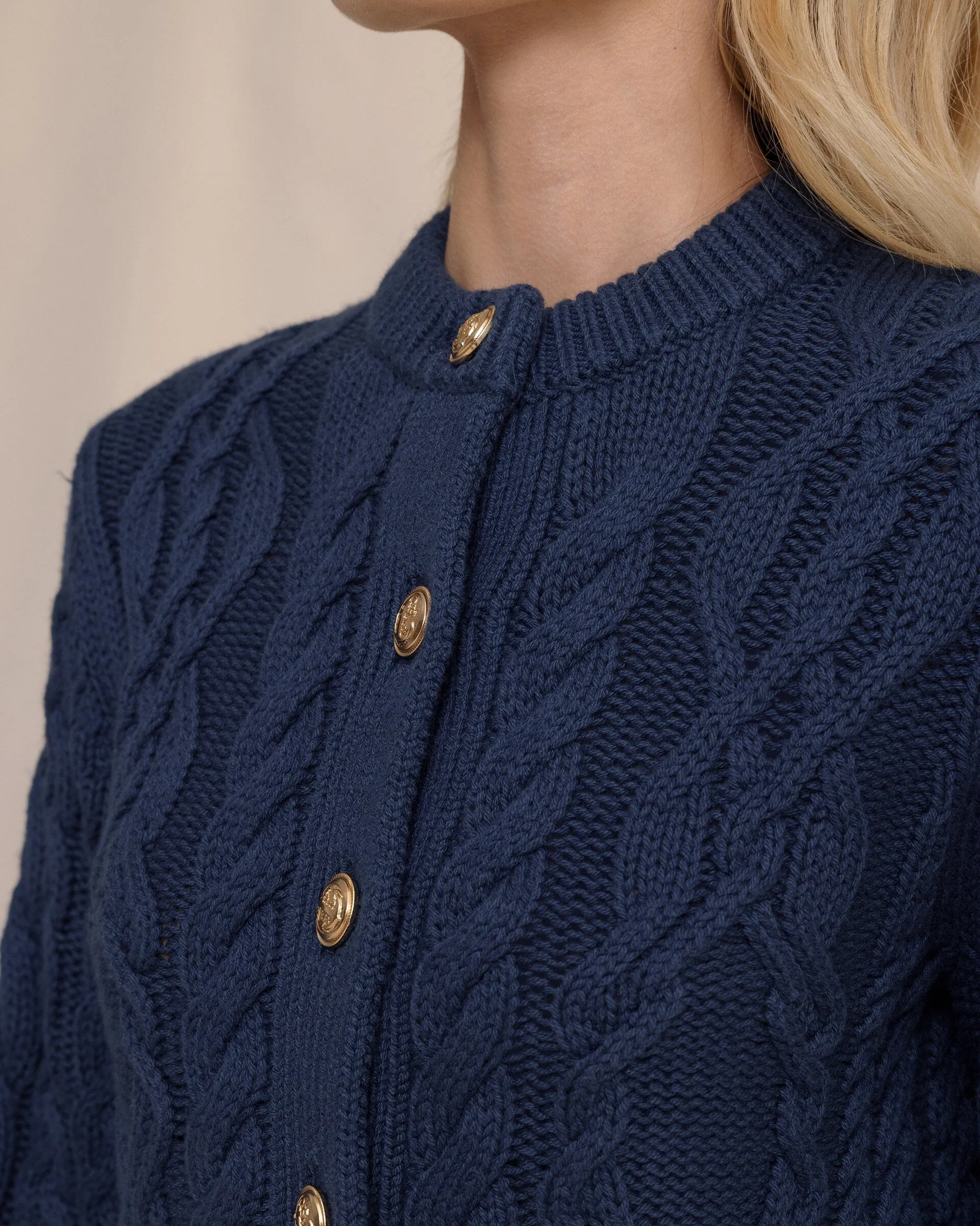 Clarke Cable Knit Cardigan - Dress Blue sold by Southern Tide product image thumbnail 3