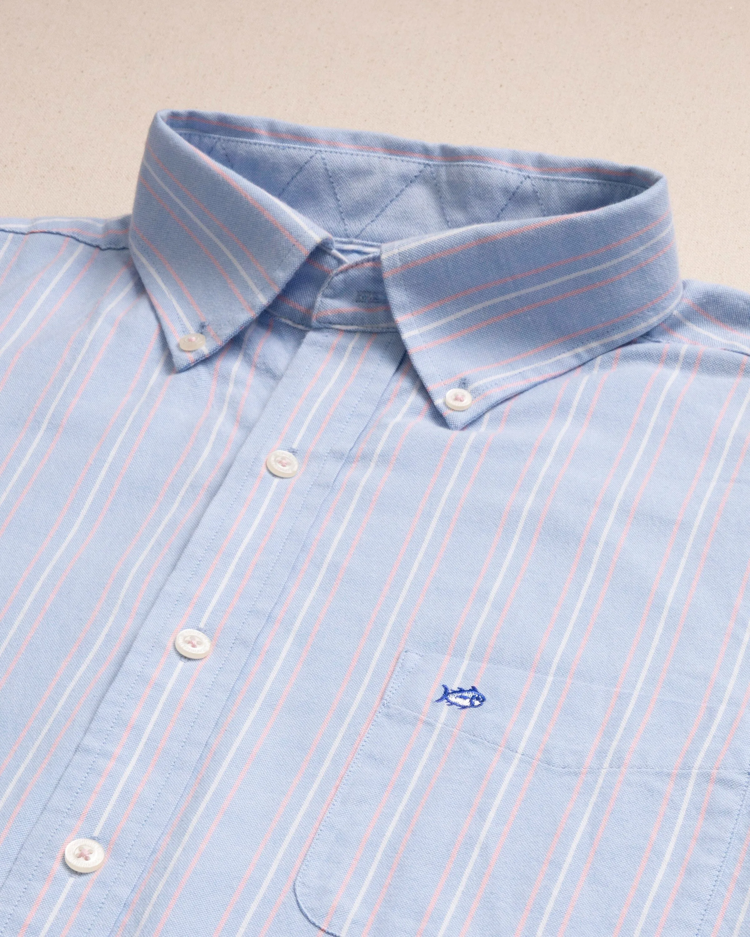 Beachside Charleston Oxford Stripe Sport Shirt sold by Southern Tide product image thumbnail 5
