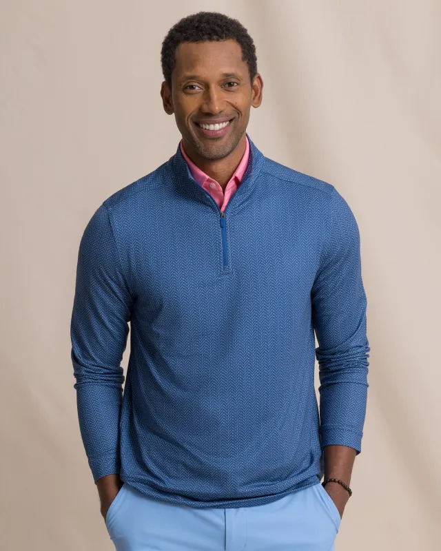 Cruiser Raise The Par Printed Quarter Zip made by Southern Tide