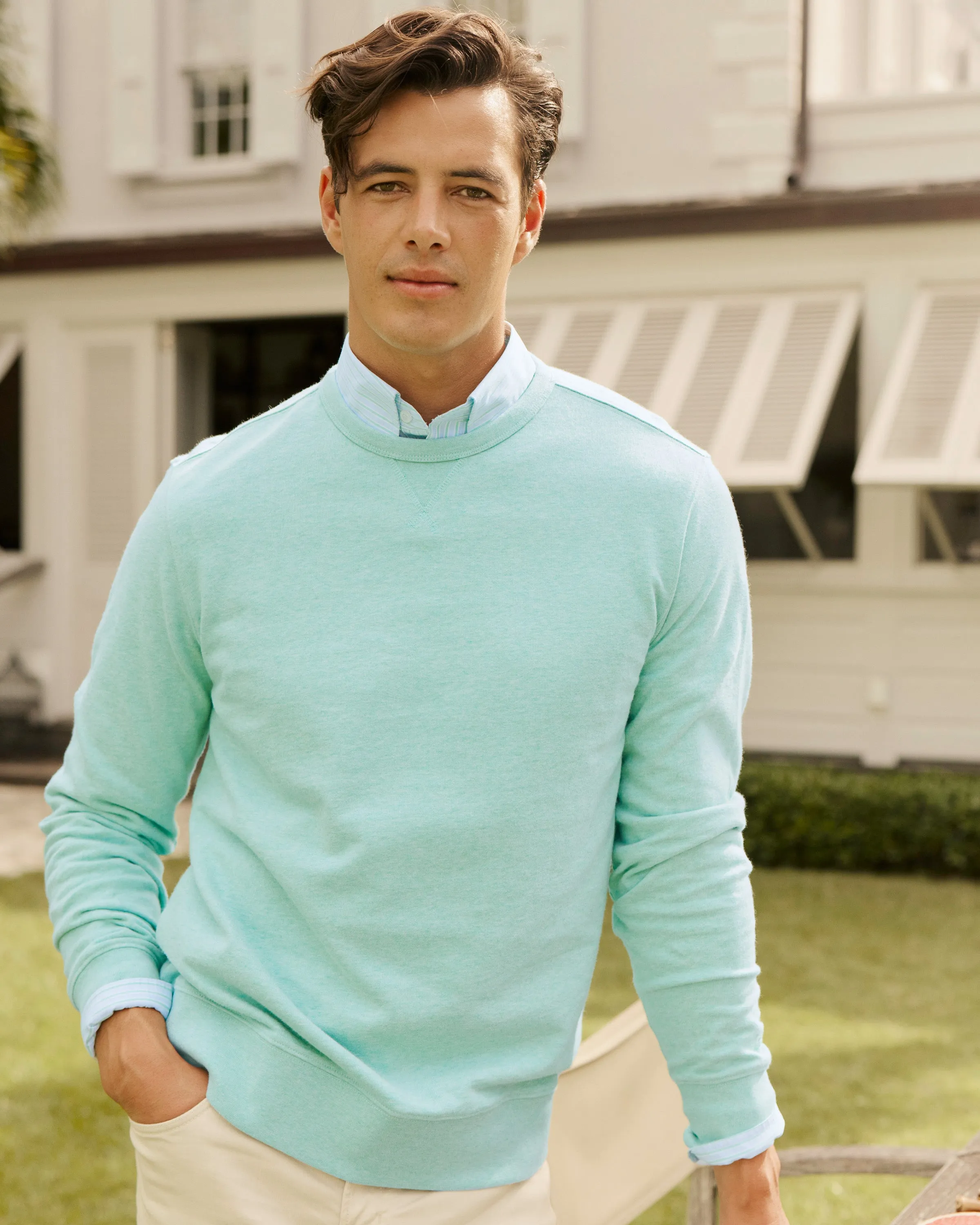 Upper Deck Heather Crew sold by Southern Tide