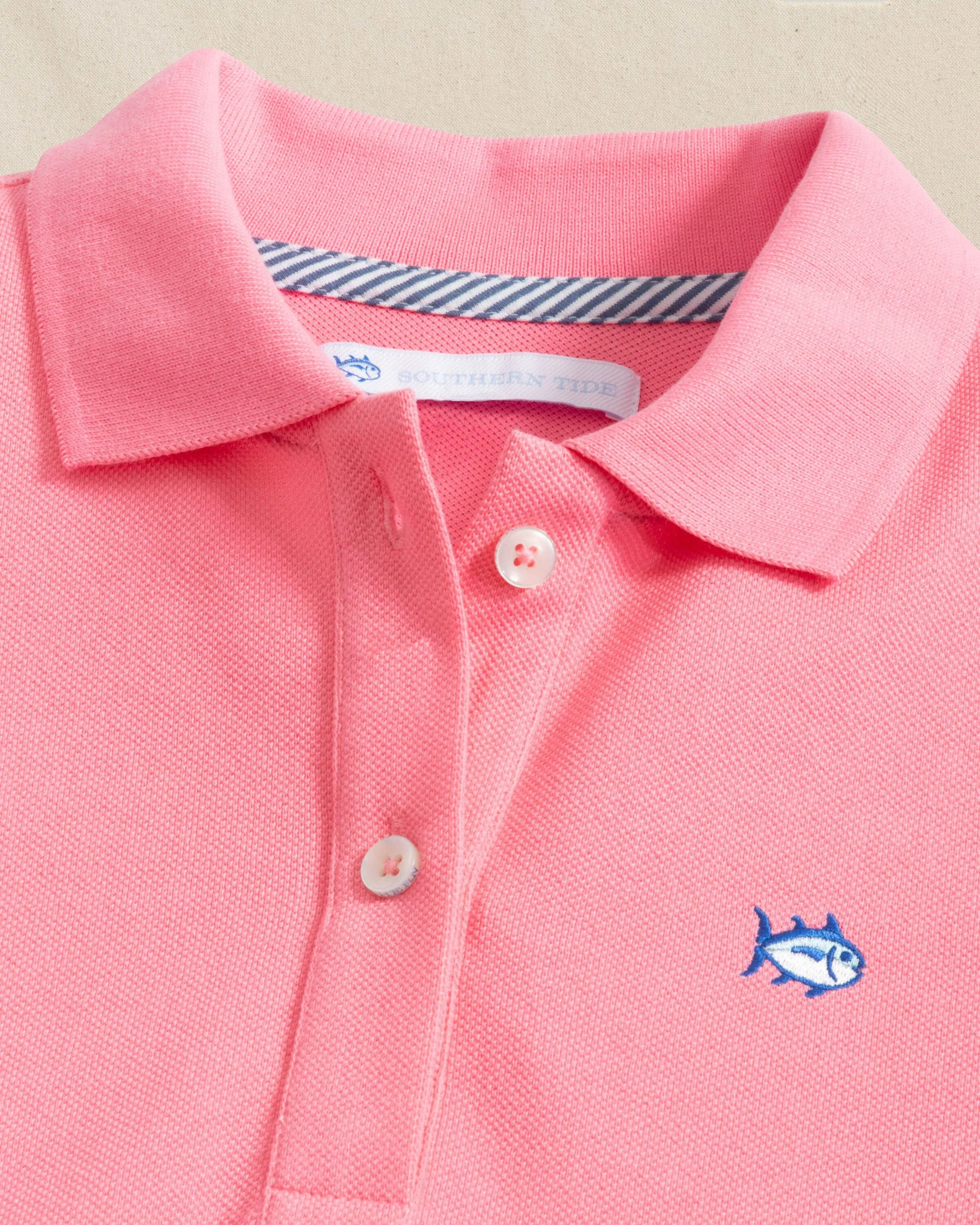 Skipjack Dropwaist Polo Dress - Sea Pink sold by Southern Tide product image thumbnail 3