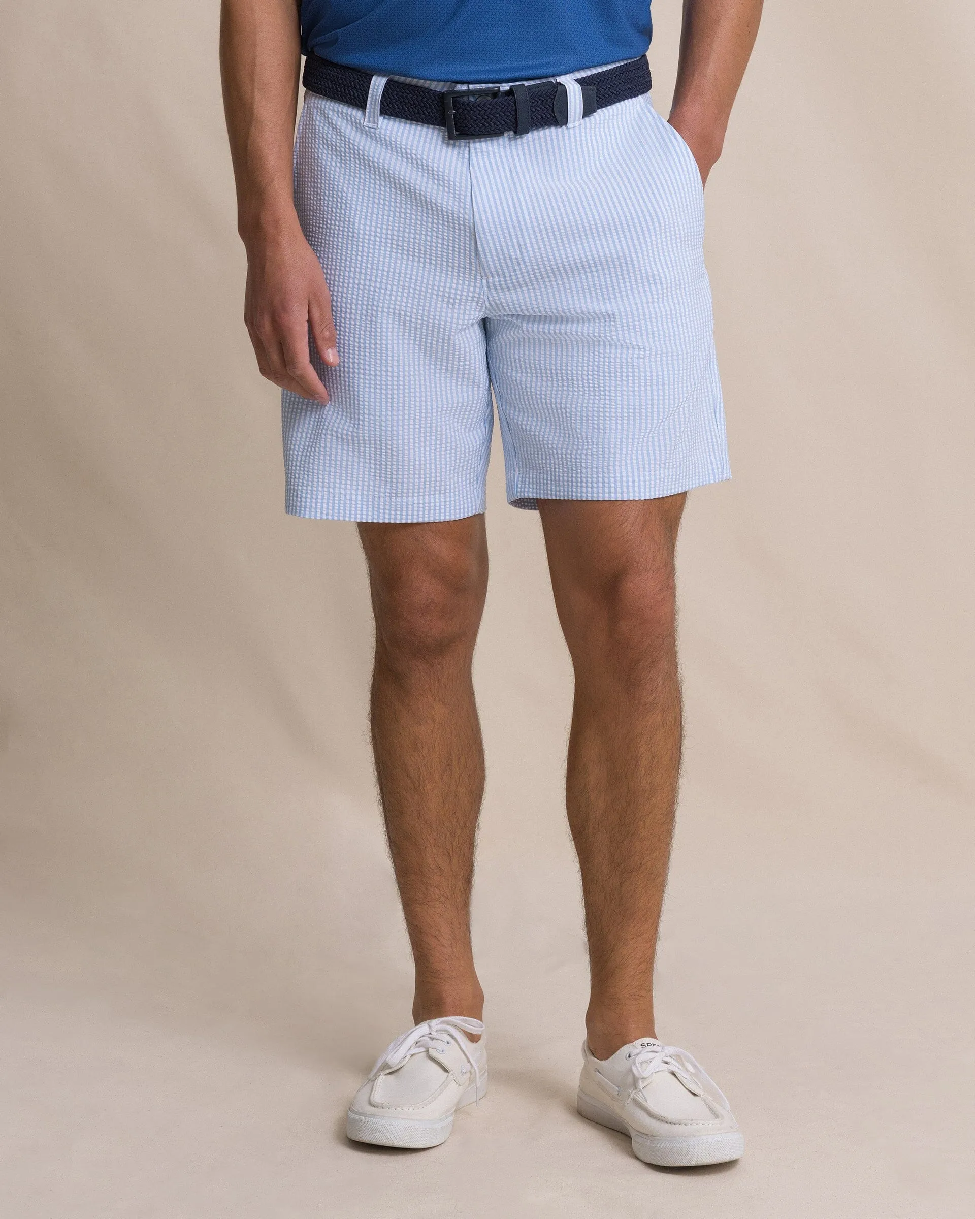 Coral Vista Seersucker 8" Coastal Breeze® Performance Short sold by Southern Tide