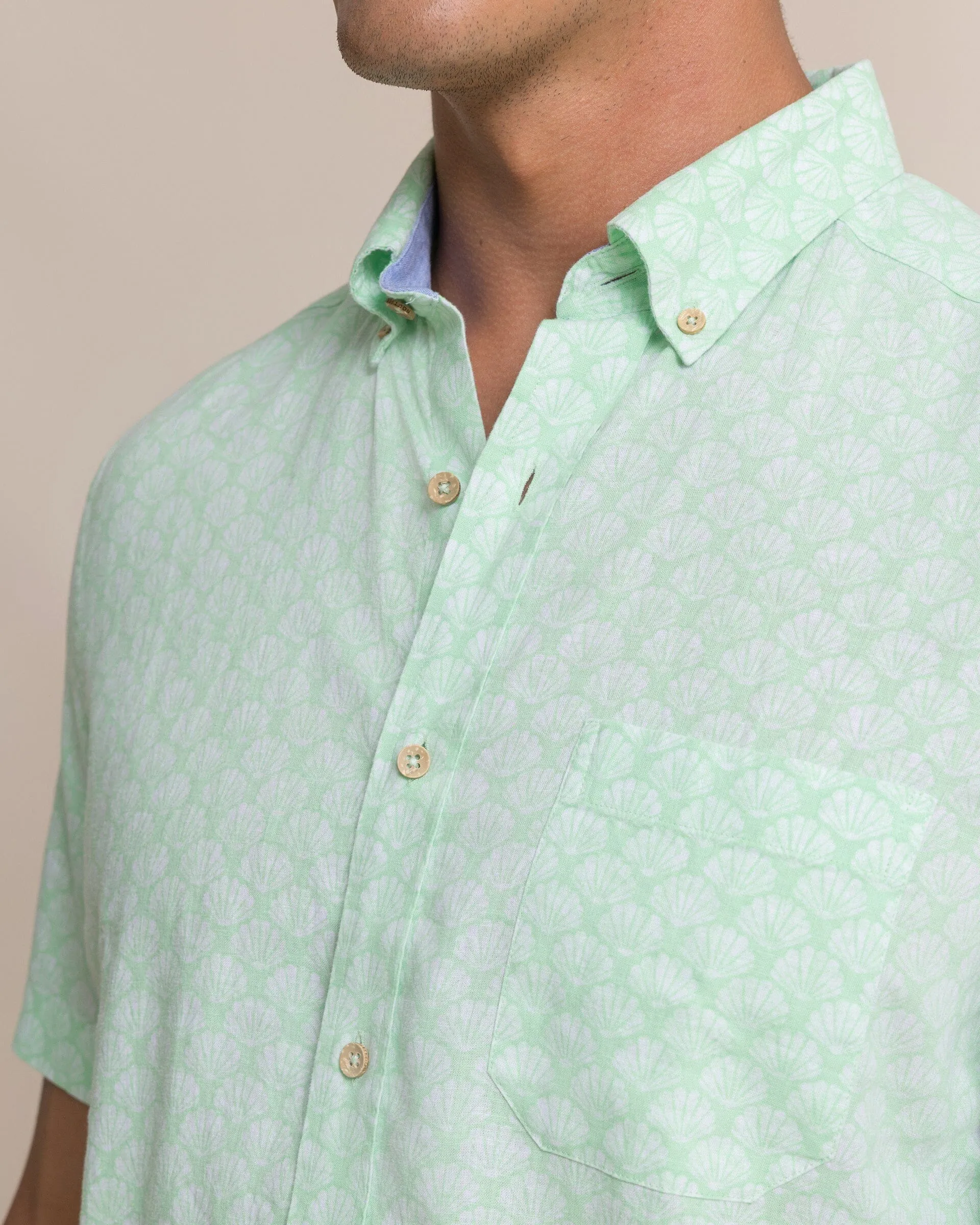 Seashell Cove Linen Rayon Short Sleeve Sport Shirt sold by Southern Tide product image thumbnail 5