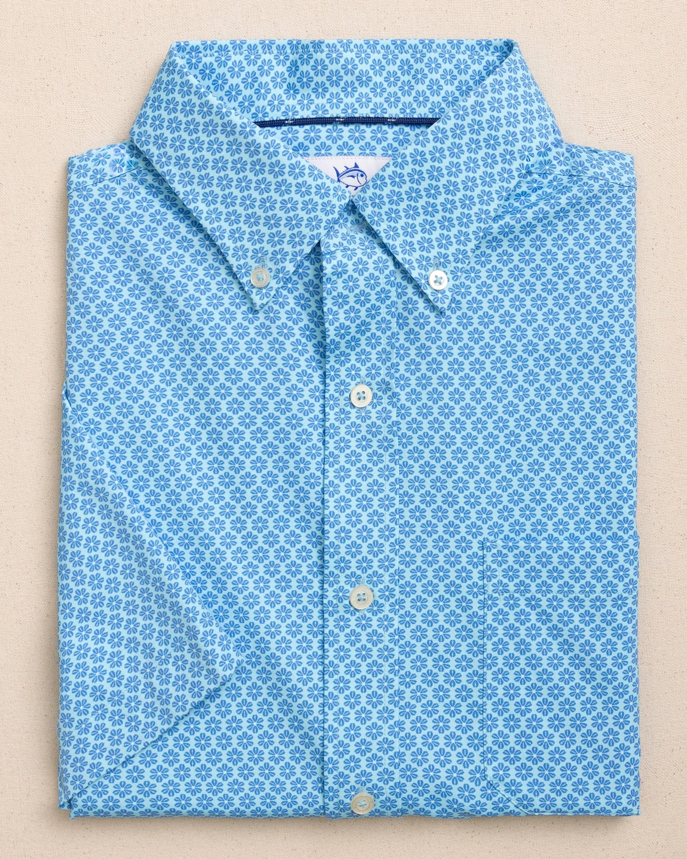 Flower Garden Coastal Breeze® Short Sleeve Sport Shirt sold by Southern Tide