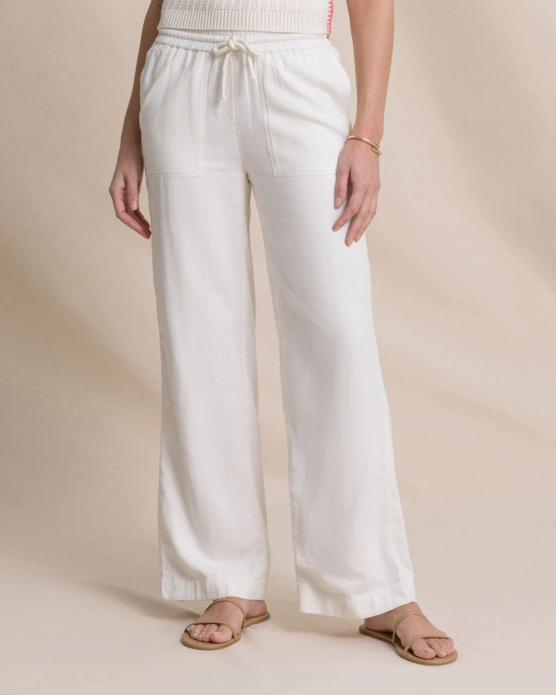Laken Linen Wide Leg Pant sold by Southern Tide