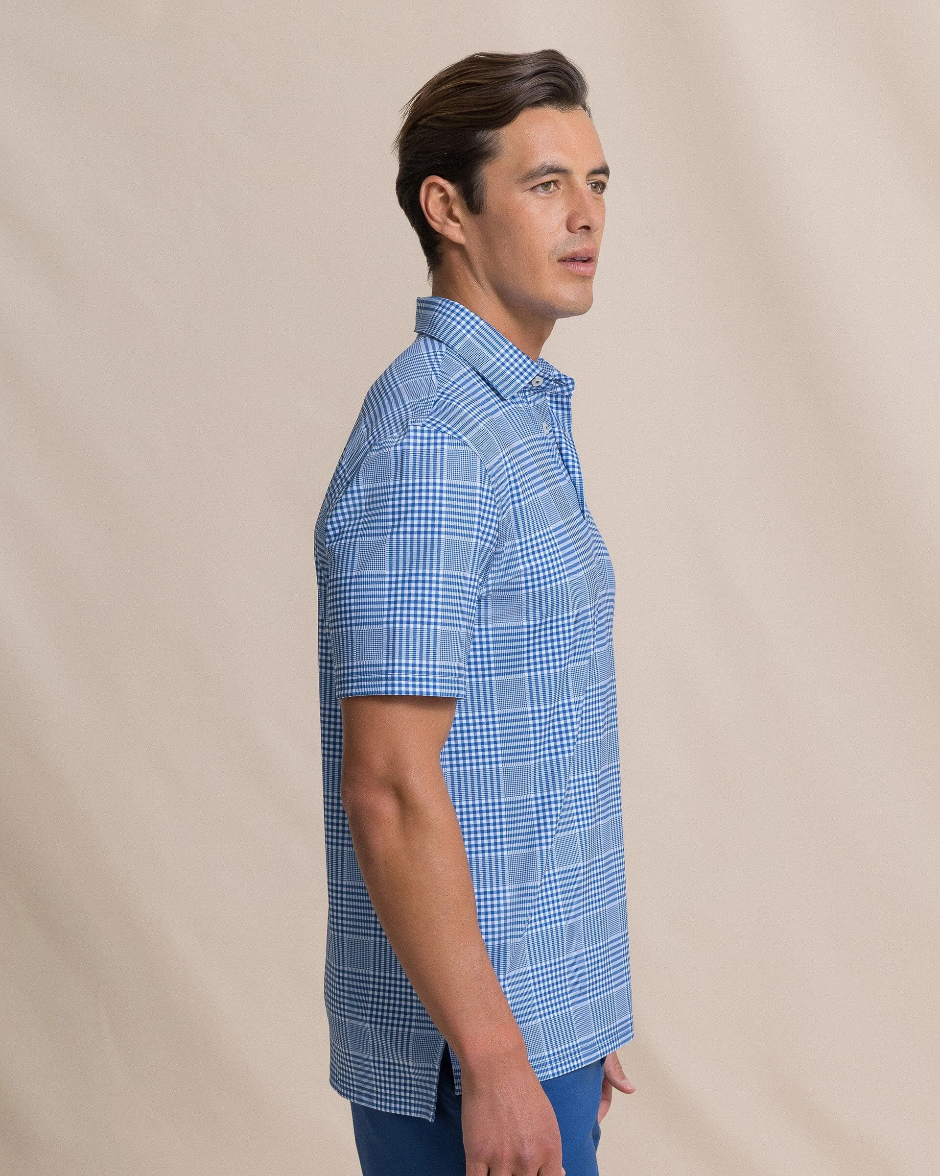 Driver Coral Key Plaid Printed Polo sold by Southern Tide product image thumbnail 4