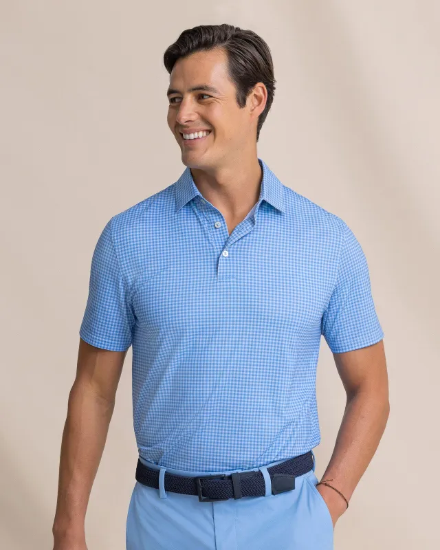 Driver Island View Gingham Printed Polo made by Southern Tide