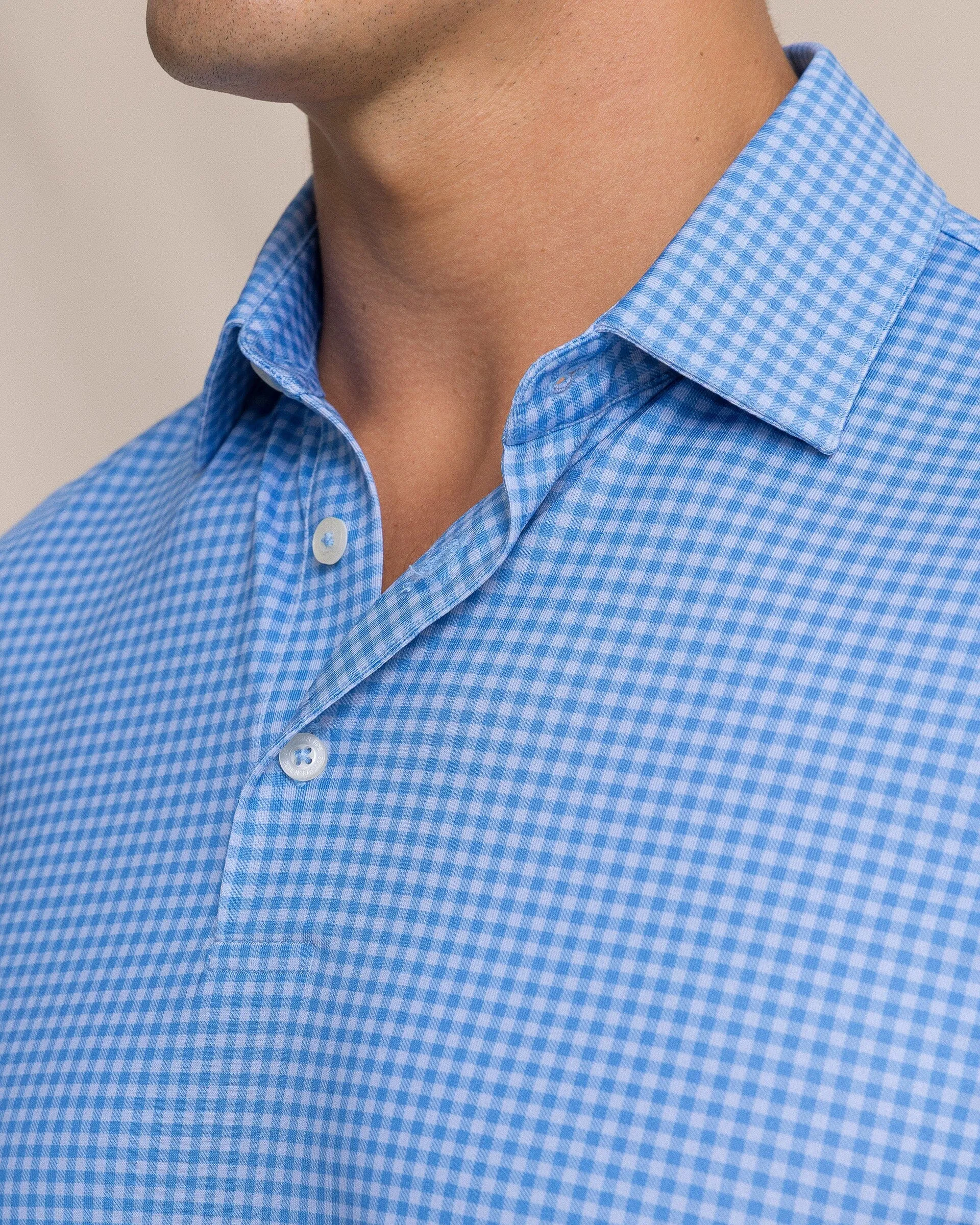 Driver Island View Gingham Printed Polo sold by Southern Tide product image thumbnail 3