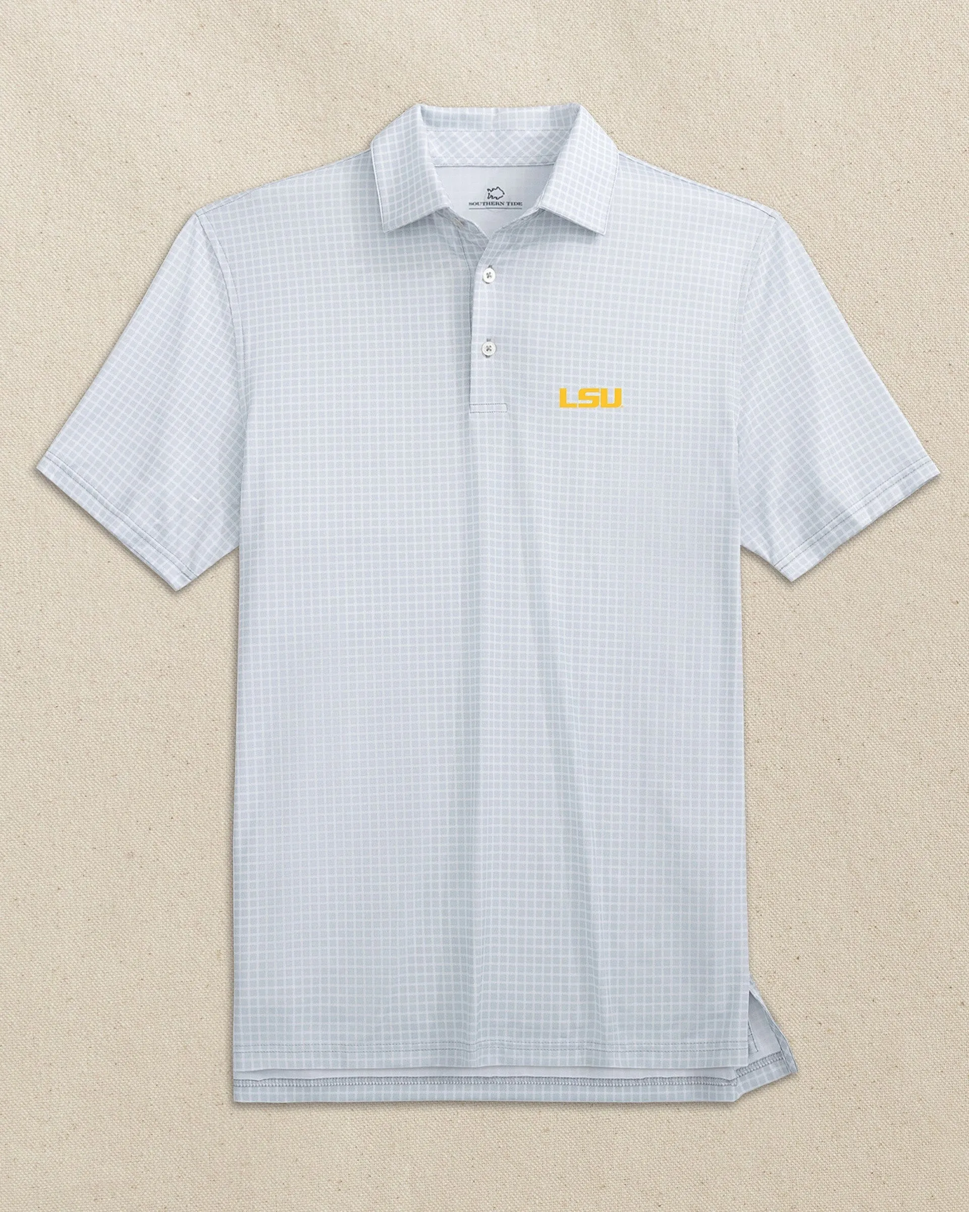 LSU Tigers Driver Dunes Edge Plaid Polo sold by Southern Tide product image thumbnail 4
