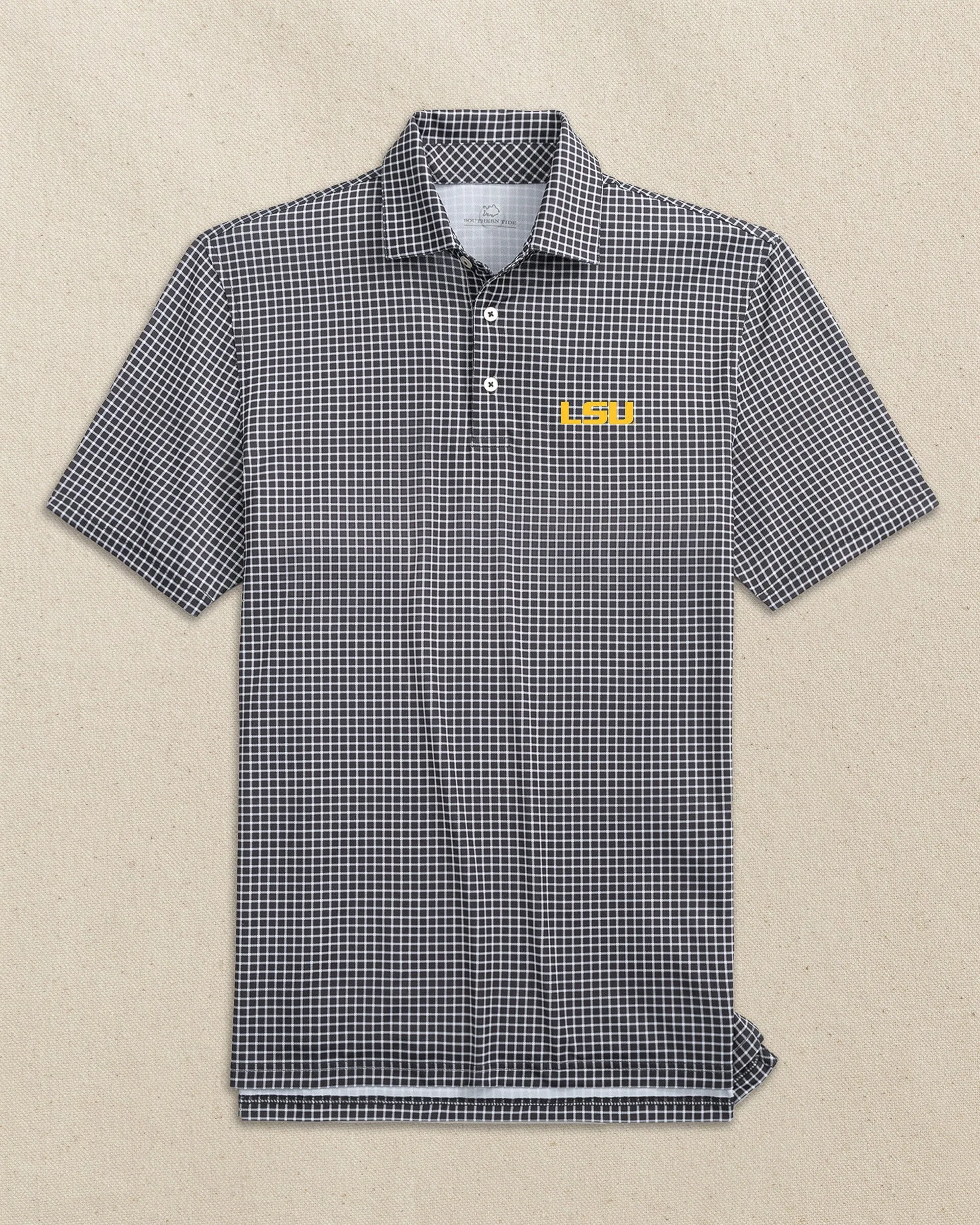 LSU Tigers Driver Dunes Edge Plaid Polo sold by Southern Tide product image thumbnail 5
