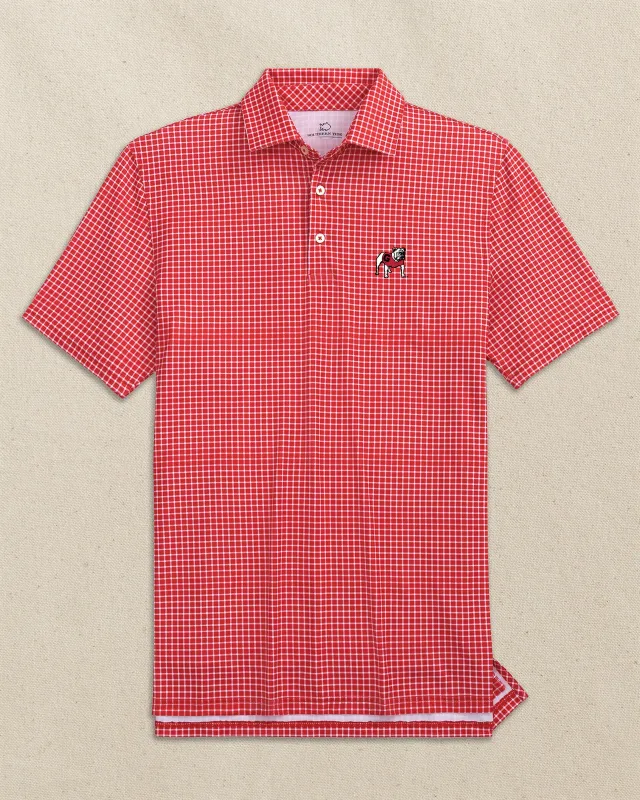 Georgia Bulldogs Driver Dunes Edge Plaid Polo made by Southern Tide