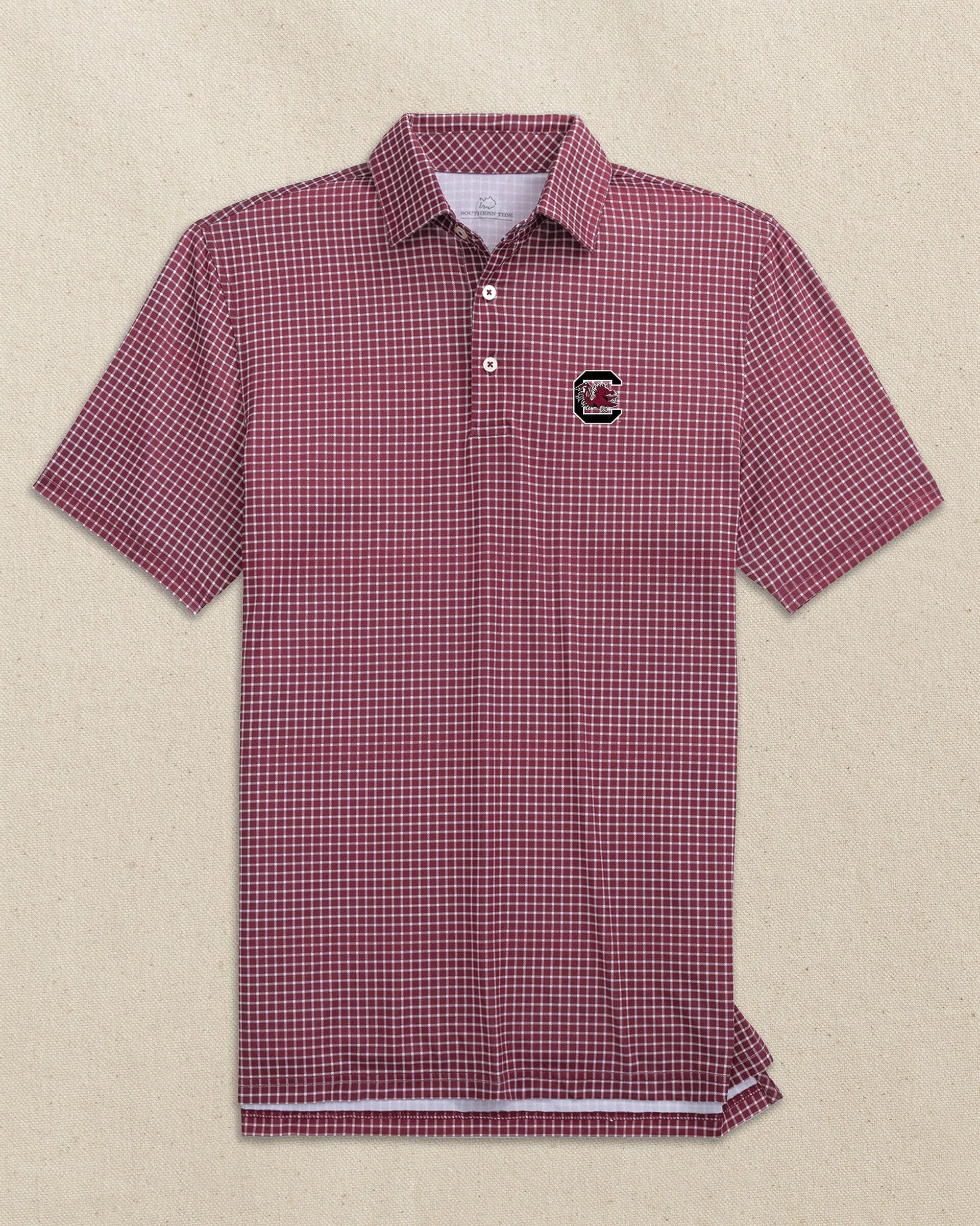 USC Gamecocks Driver Dunes Edge Plaid Polo sold by Southern Tide