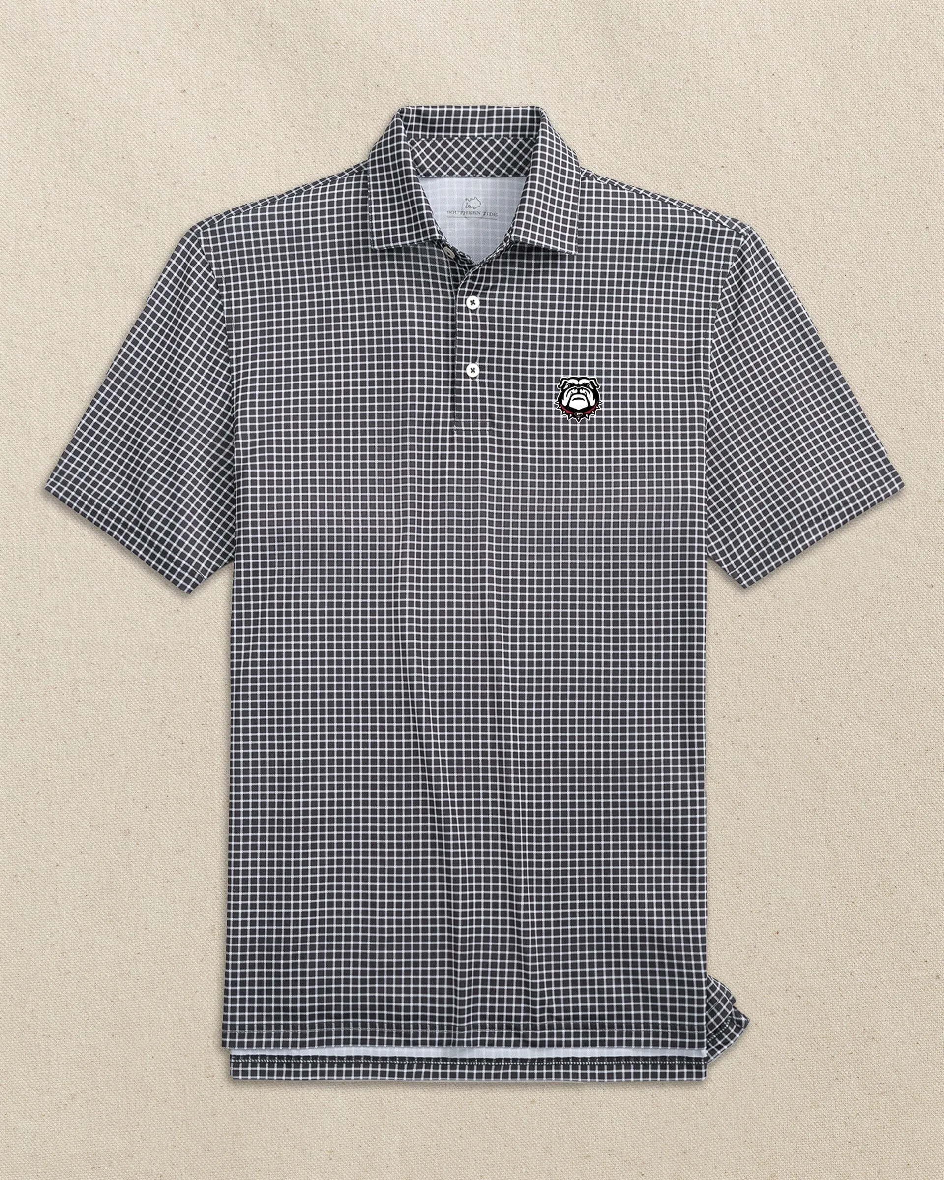 Georgia Bulldogs Head Driver Dunes Edge Plaid Polo sold by Southern Tide product image thumbnail 4