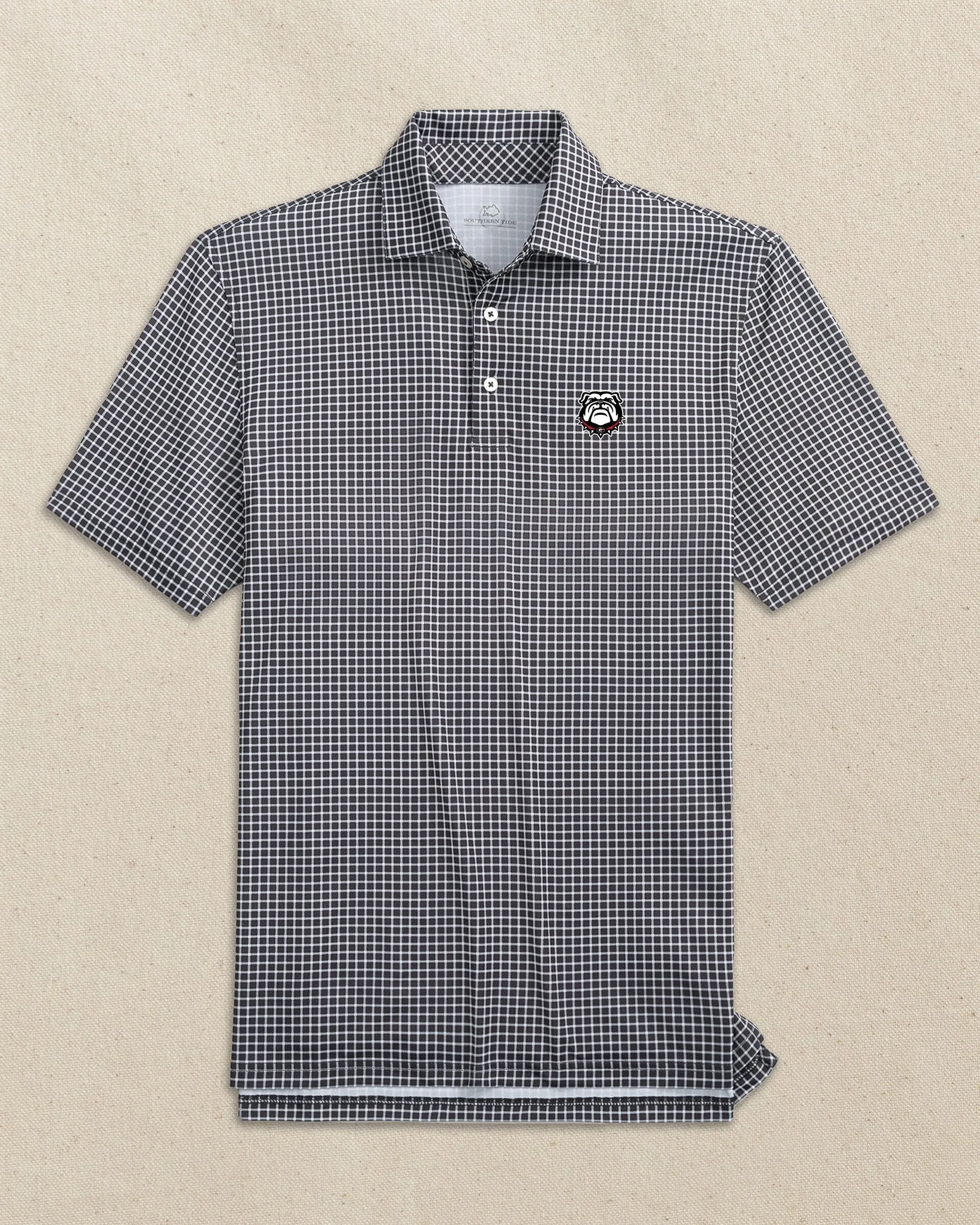 Georgia Bulldogs Head Driver Dunes Edge Plaid Polo sold by Southern Tide product image thumbnail 3