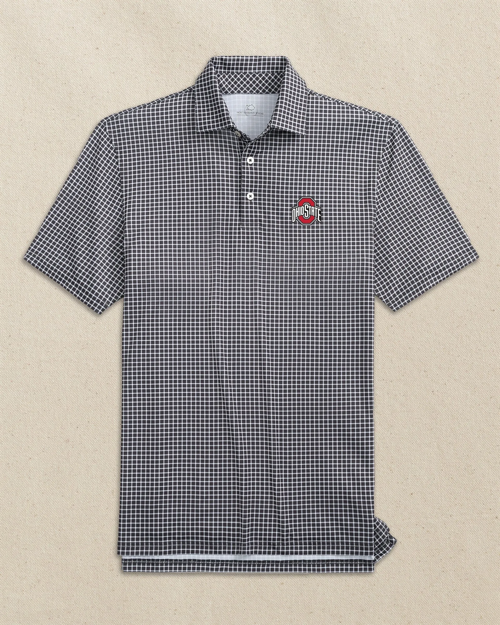 Ohio State Buckeyes Driver Dunes Edge Plaid Polo sold by Southern Tide product image thumbnail 4