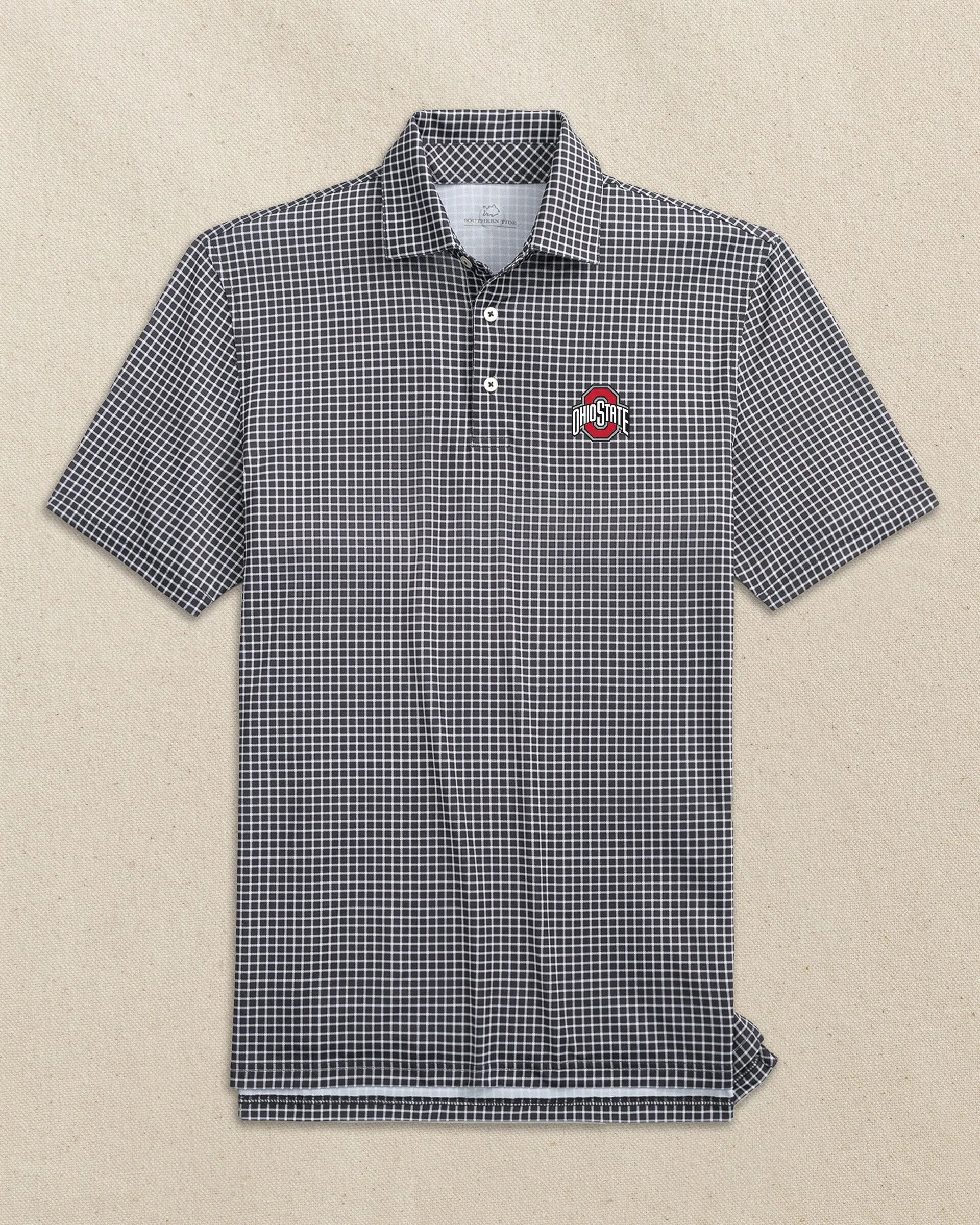 Ohio State Buckeyes Driver Dunes Edge Plaid Polo sold by Southern Tide product image thumbnail 3
