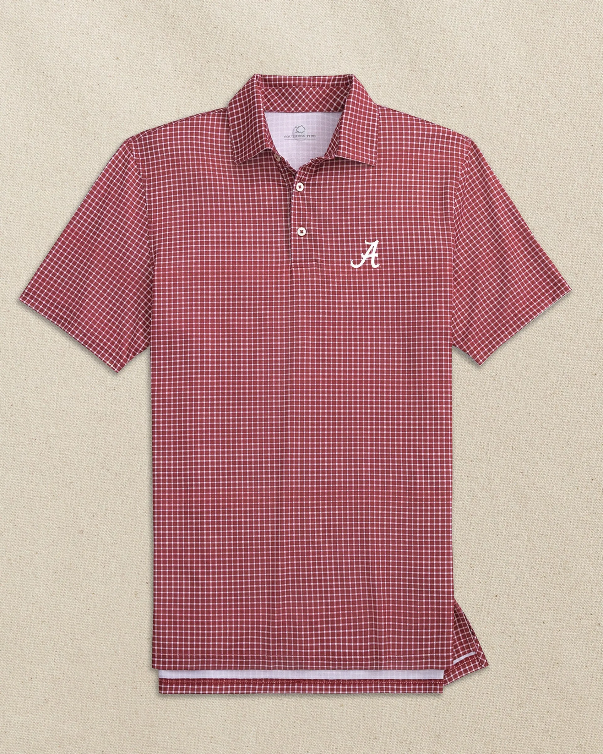 Alabama Crimson Tide Driver Dunes Edge Plaid Polo sold by Southern Tide