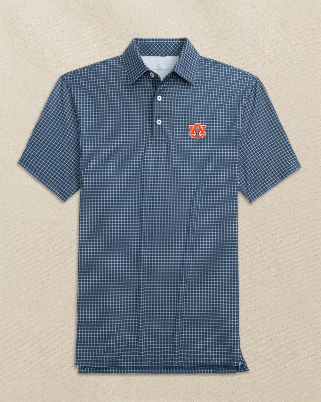 Auburn Tigers Driver Dunes Edge Plaid Polo made by Southern Tide