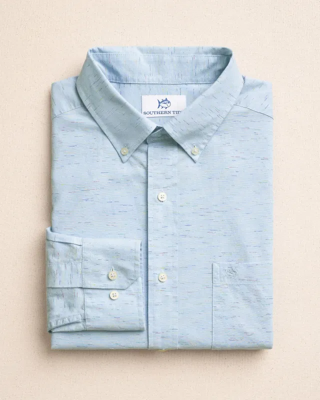 Ocean Mist Slub Sport Shirt made by Southern Tide