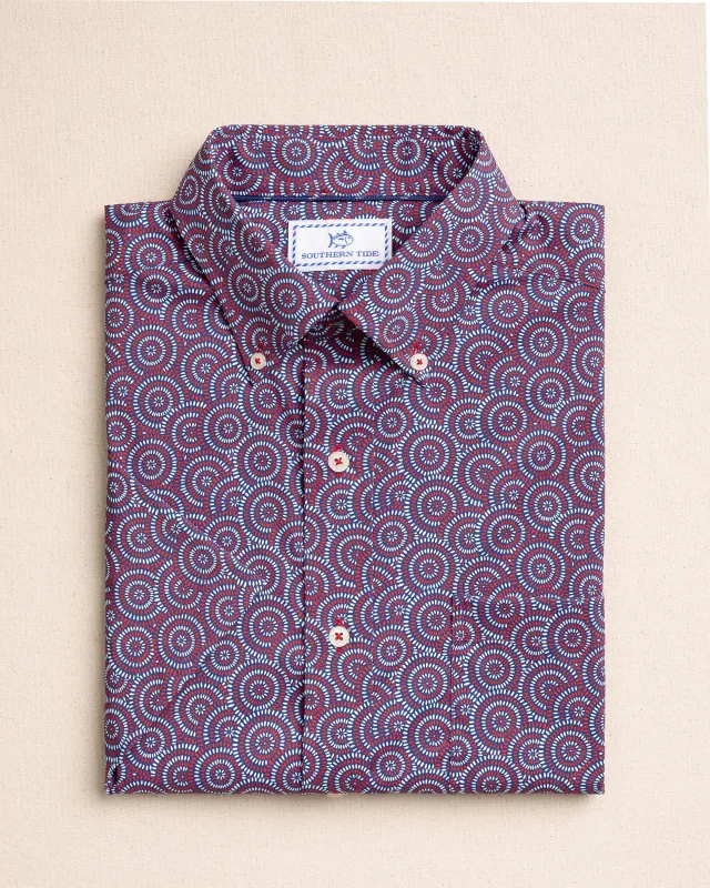 Fireworks Coastal Breeze® Short Sleeve Sport Shirt made by Southern Tide