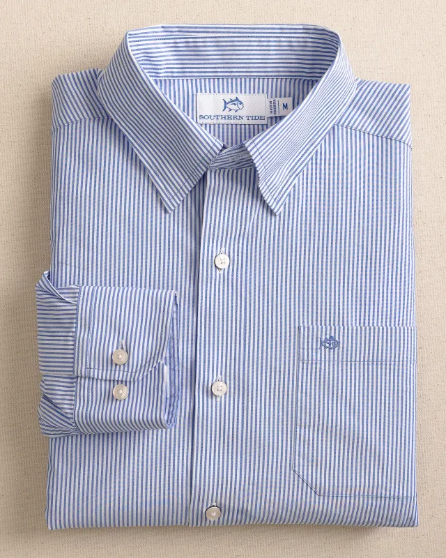 Charleston Granby Stripe Embroidered Sport Shirt made by Southern Tide