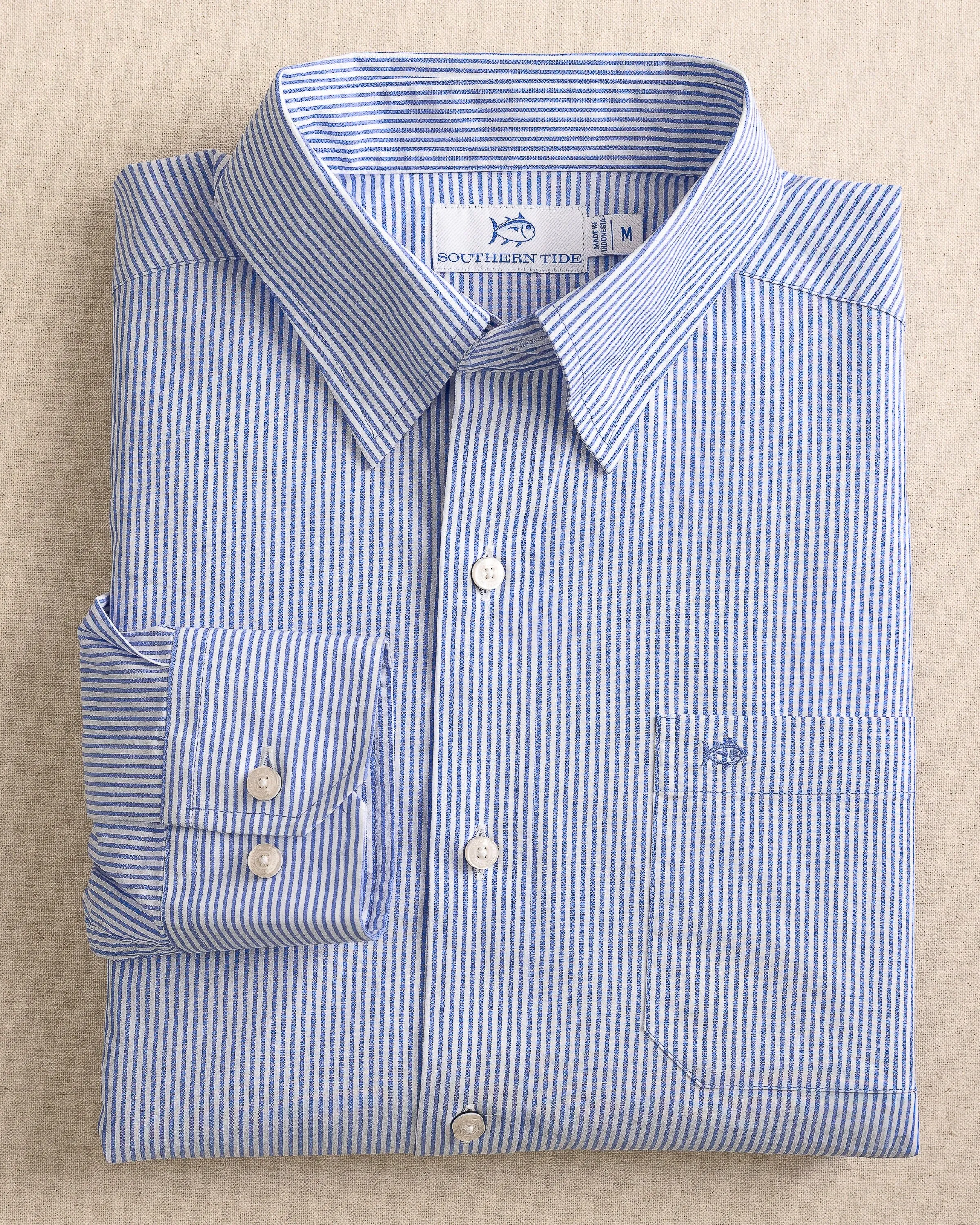 Charleston Granby Stripe Embroidered Sport Shirt sold by Southern Tide