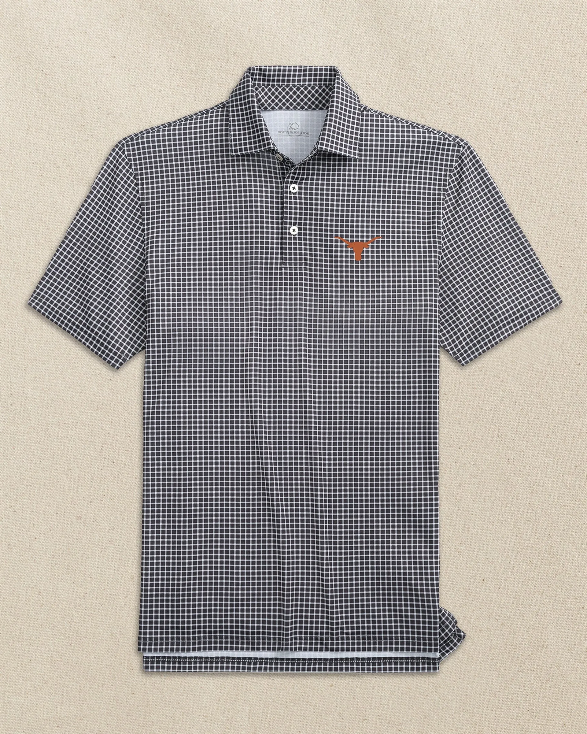 Texas Longhorns Driver Dunes Edge Plaid Polo sold by Southern Tide product image thumbnail 3