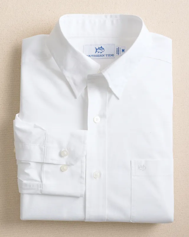 Charleston Overbrook Solid Embroidered Sport Shirt made by Southern Tide