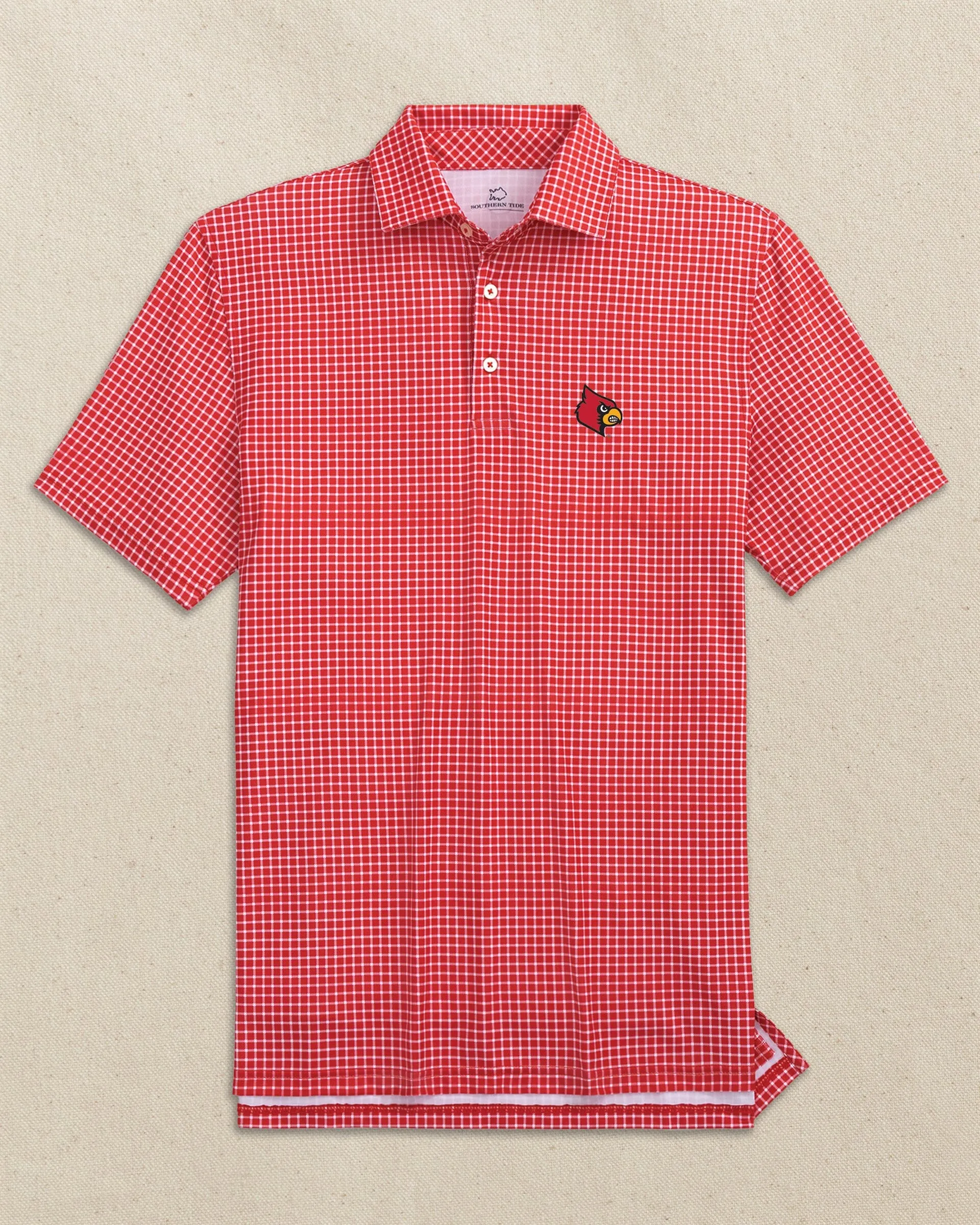 Louisville Cardinals Driver Dunes Edge Plaid Polo sold by Southern Tide