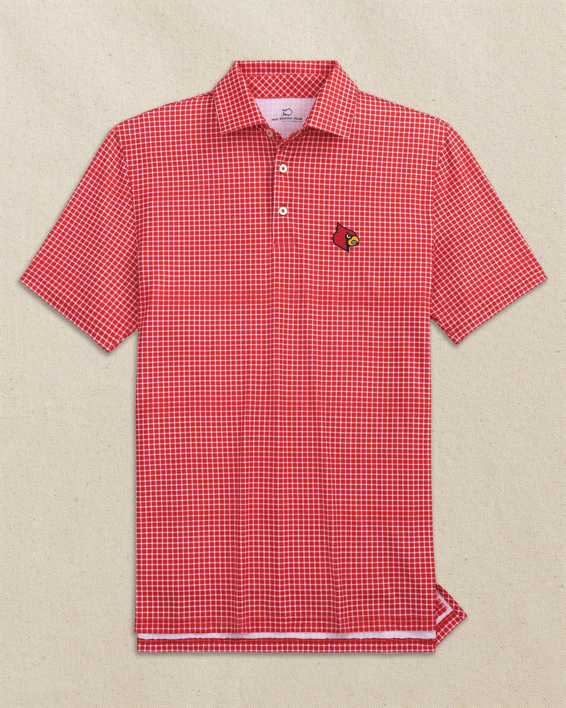 Louisville Cardinals Driver Dunes Edge Plaid Polo sold by Southern Tide product image thumbnail 2