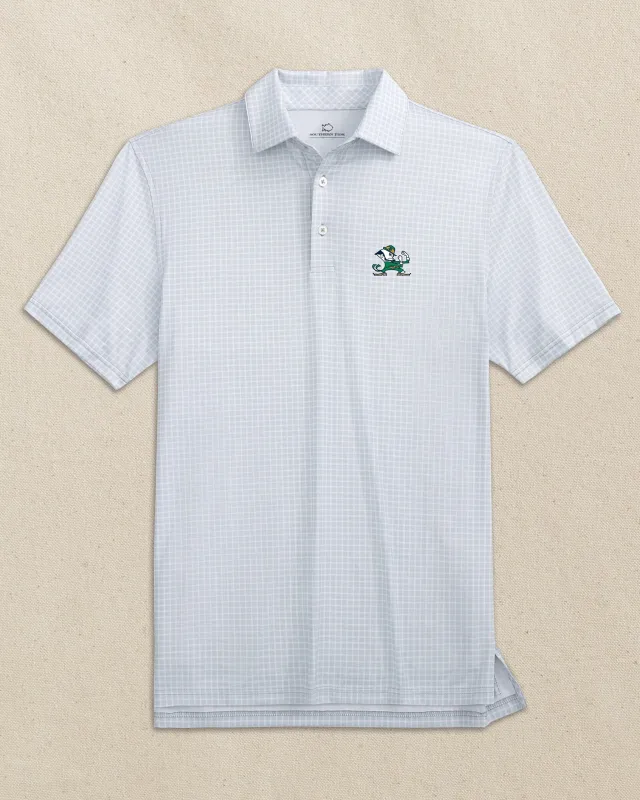 Notre Dame Leprechaun Driver Dunes Edge Plaid Polo made by Southern Tide