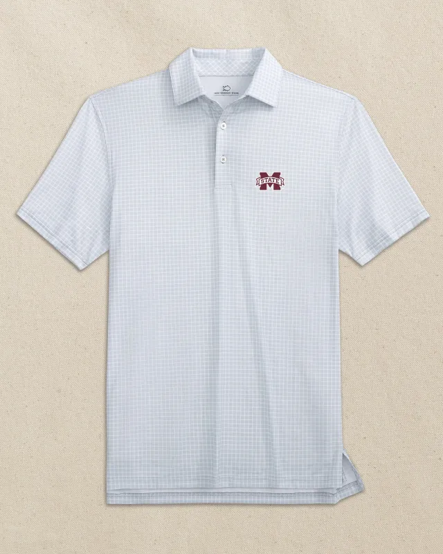 Mississippi State Bulldogs Driver Dunes Edge Plaid Polo made by Southern Tide