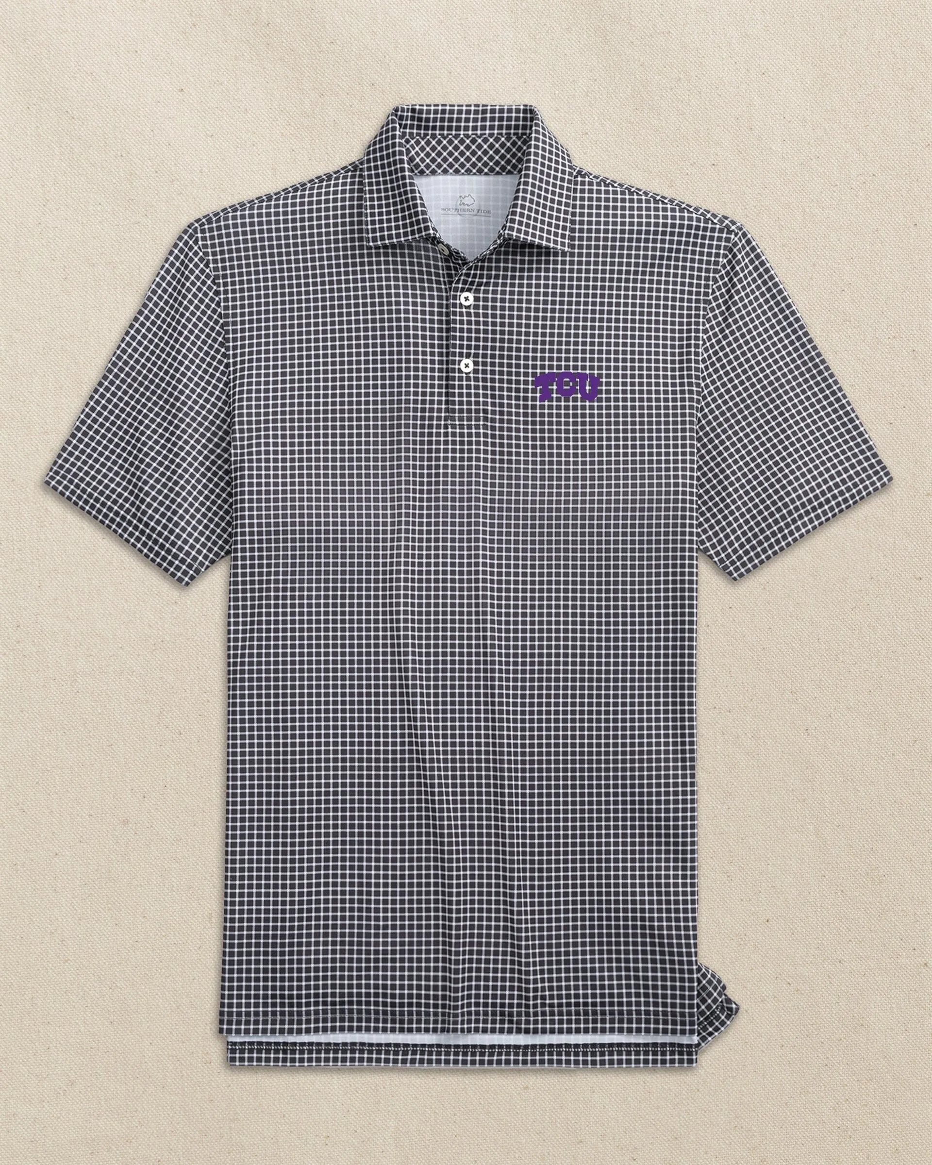 TCU Horned Frogs Driver Dunes Edge Plaid Polo sold by Southern Tide product image thumbnail 5