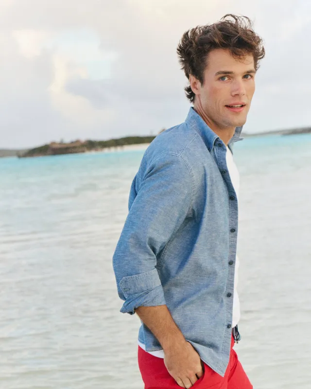 Sandy Beach Chambray Sport Shirt made by Southern Tide