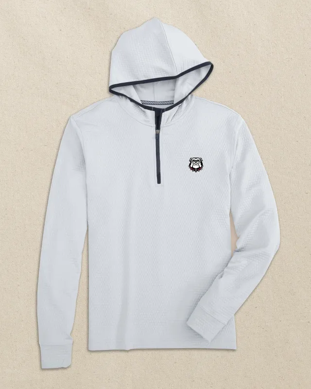 Georgia Bulldogs Head Scuttle Quarter Zip Hoodie made by Southern Tide