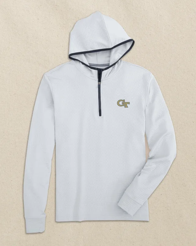 Georgia Tech Scuttle Quarter Zip Hoodie made by Southern Tide