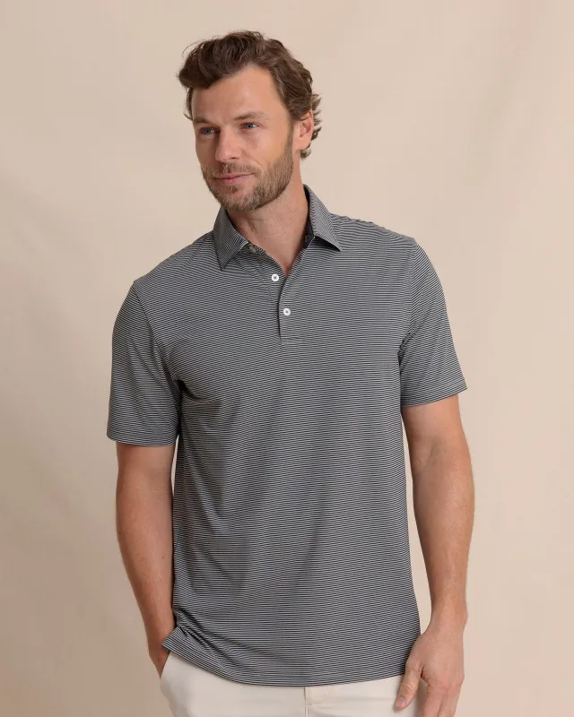 brrr°®-eeze Meadowbrook Stripe Polo - Steel made by Southern Tide