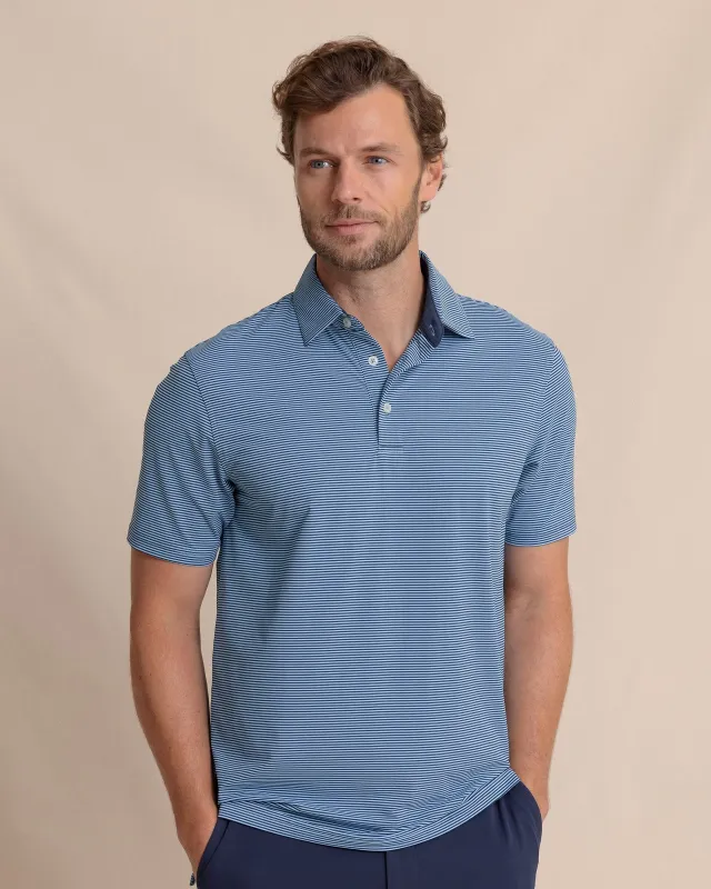 brrr°®-eeze Meadowbrook Stripe Polo - Ocean Channel made by Southern Tide