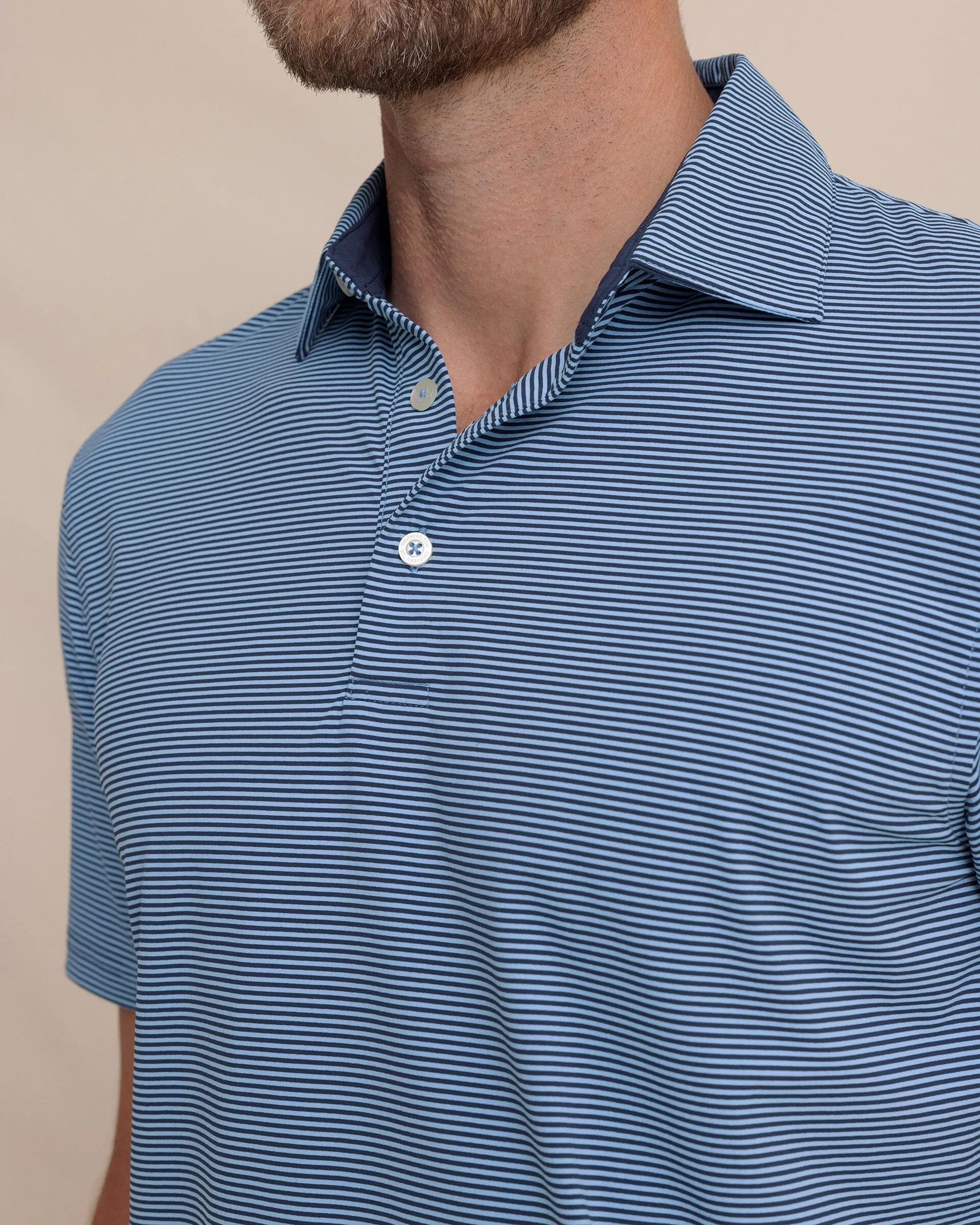 brrr°®-eeze Meadowbrook Stripe Polo - Ocean Channel sold by Southern Tide product image thumbnail 3