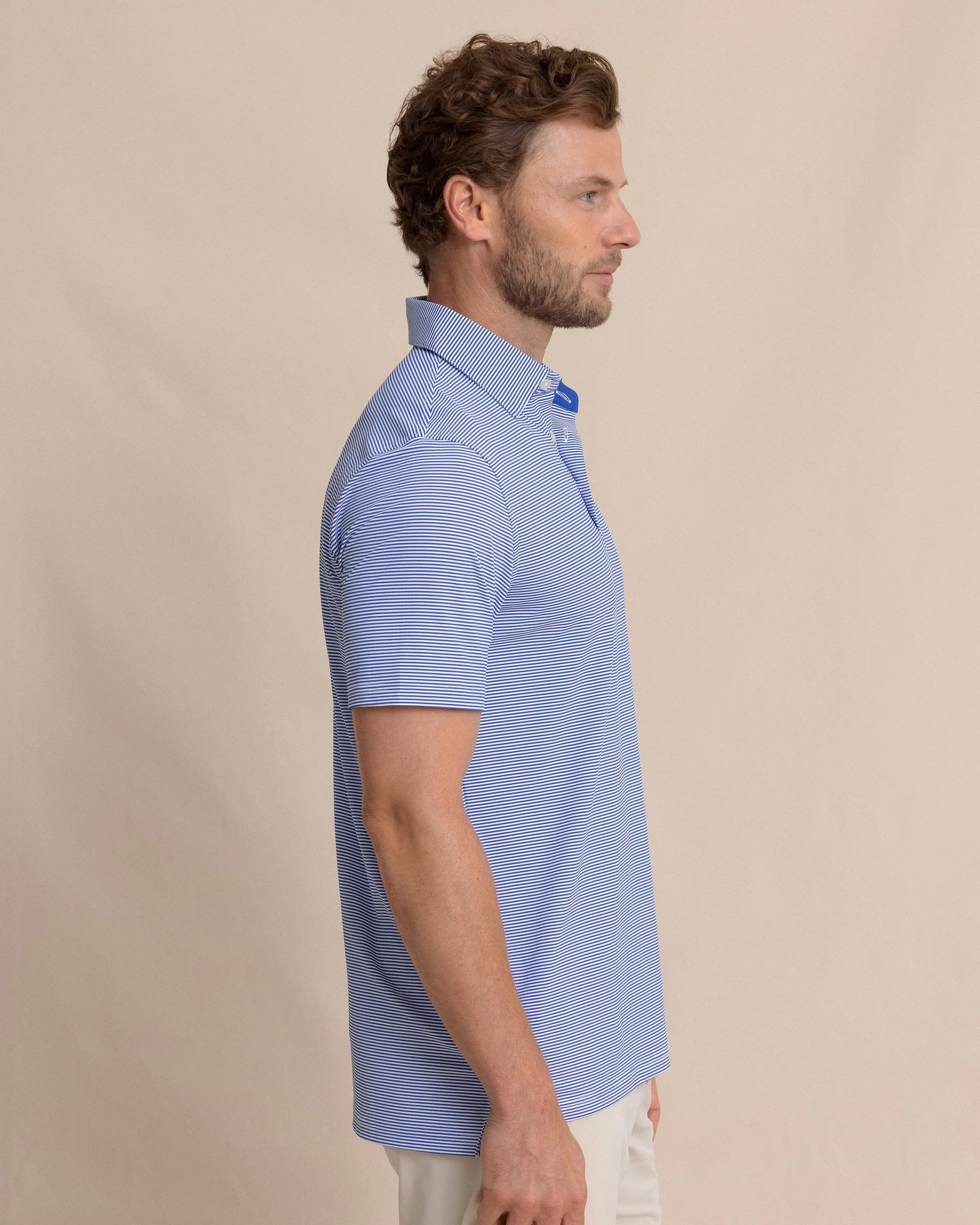 brrr°®-eeze Meadowbrook Stripe Polo - Surf Blue sold by Southern Tide product image thumbnail 4