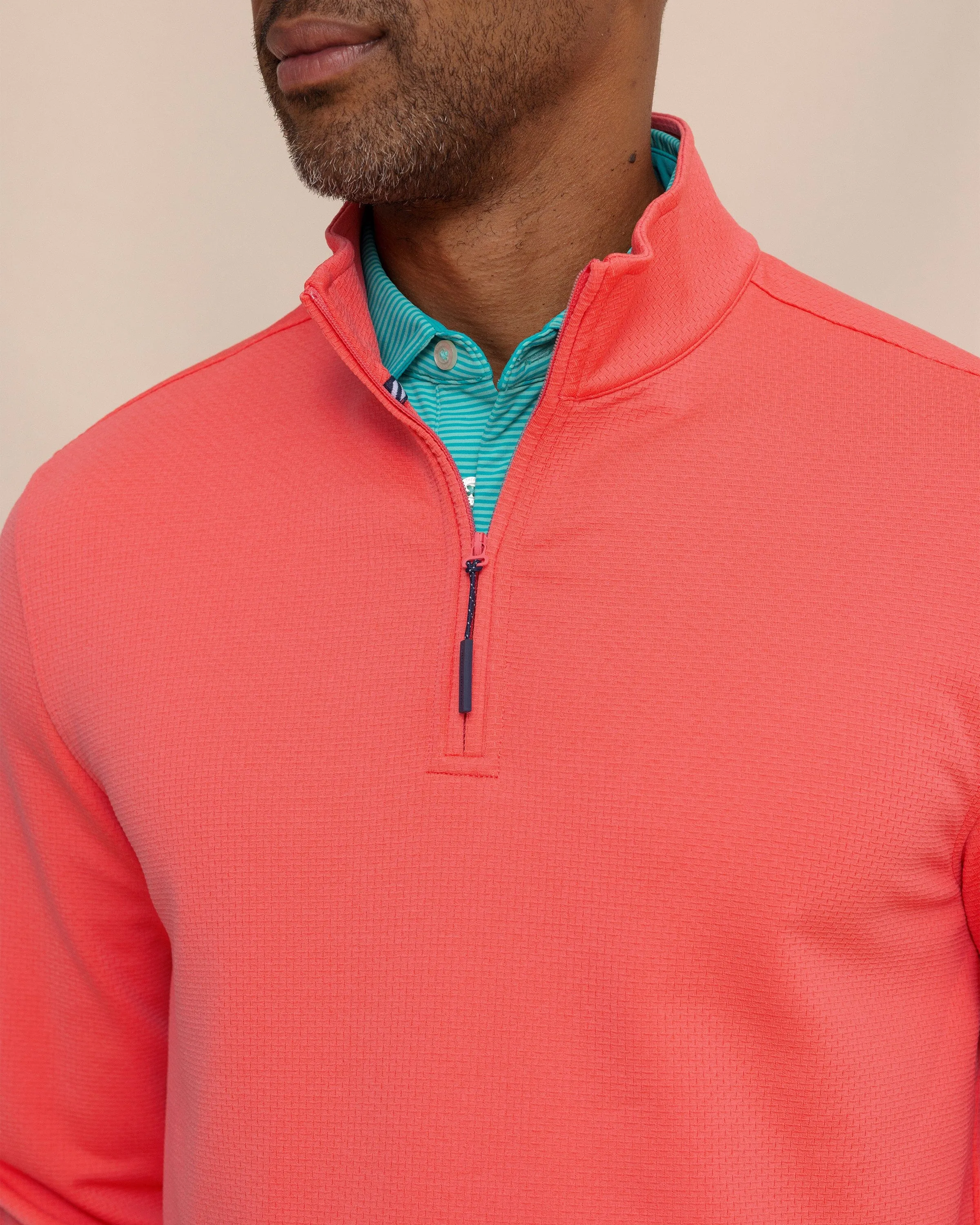 Schooner Quarter Zip - Sunkist Coral sold by Southern Tide product image thumbnail 3