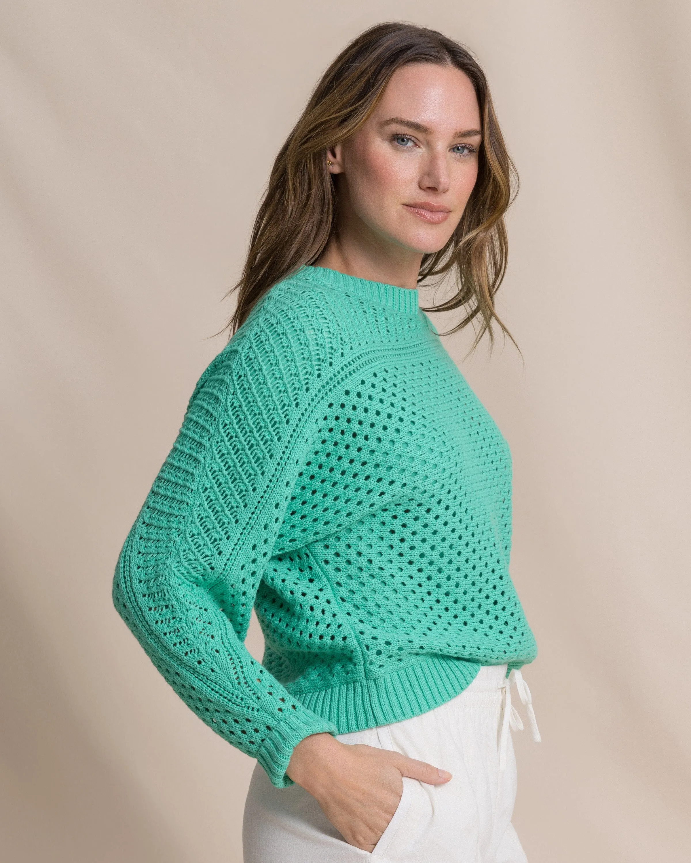 Ophelia Open Stitch Sweater - Florida Keys sold by Southern Tide product image thumbnail 5